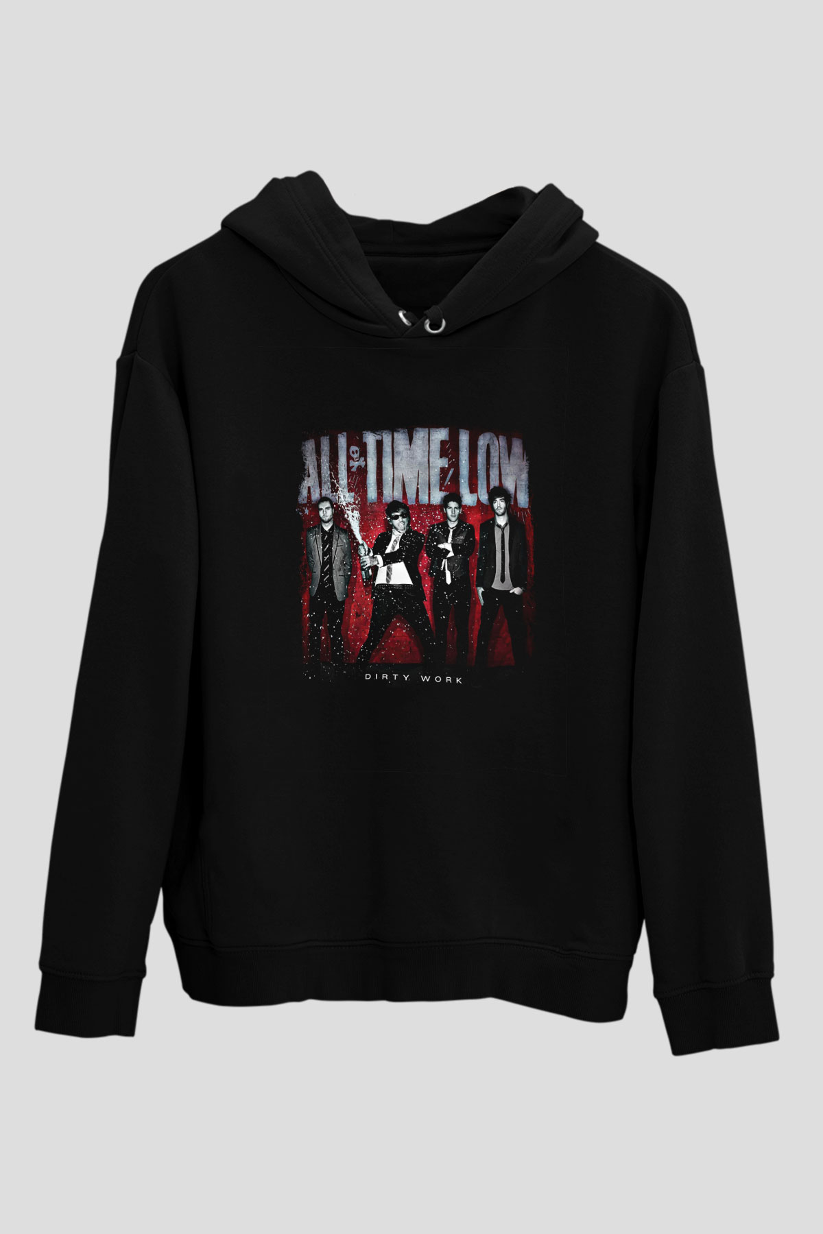 All Time Low Baskılı Unisex Siyah Hoodie