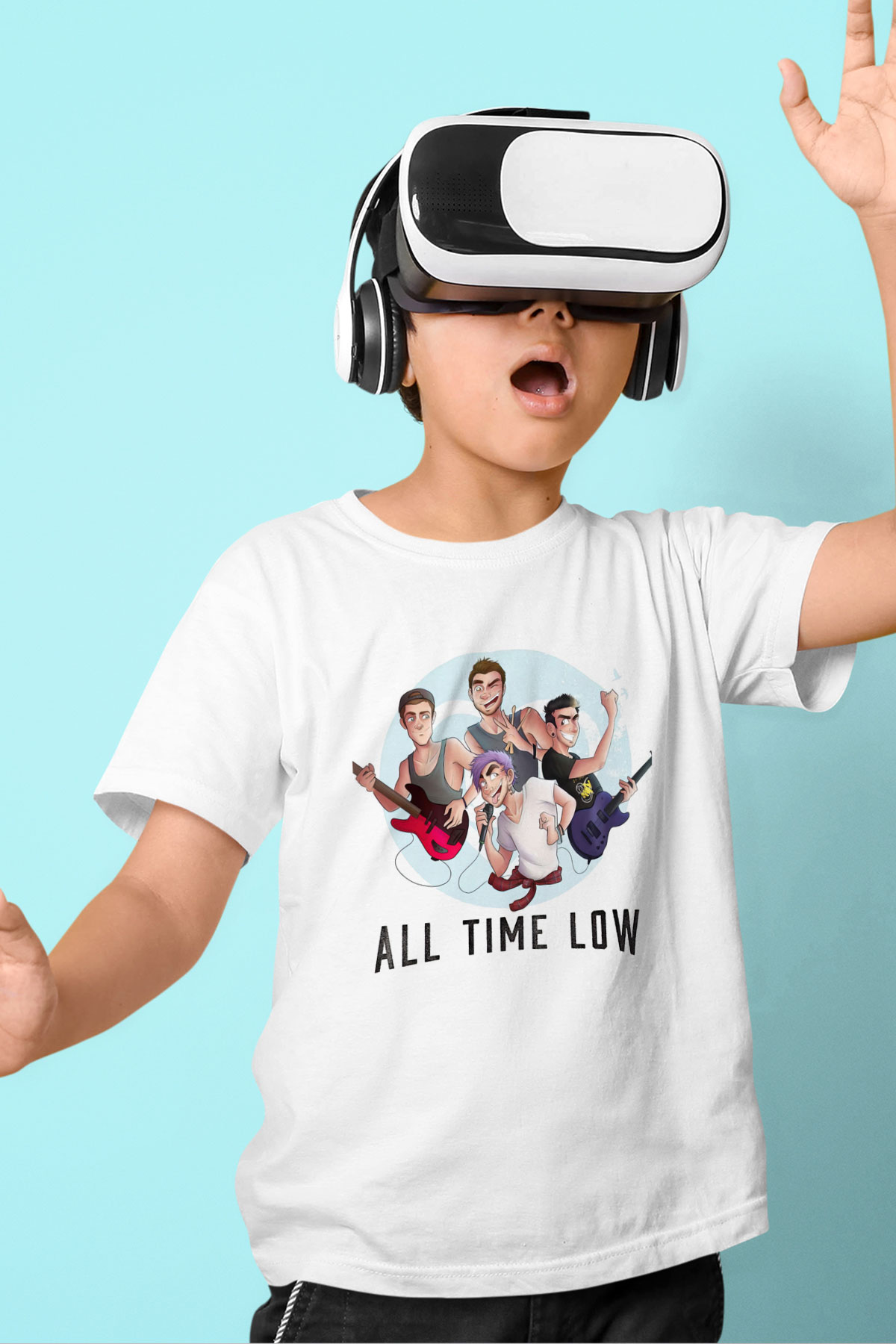 All Time Low Beyaz Unisex Çocuk Tişört