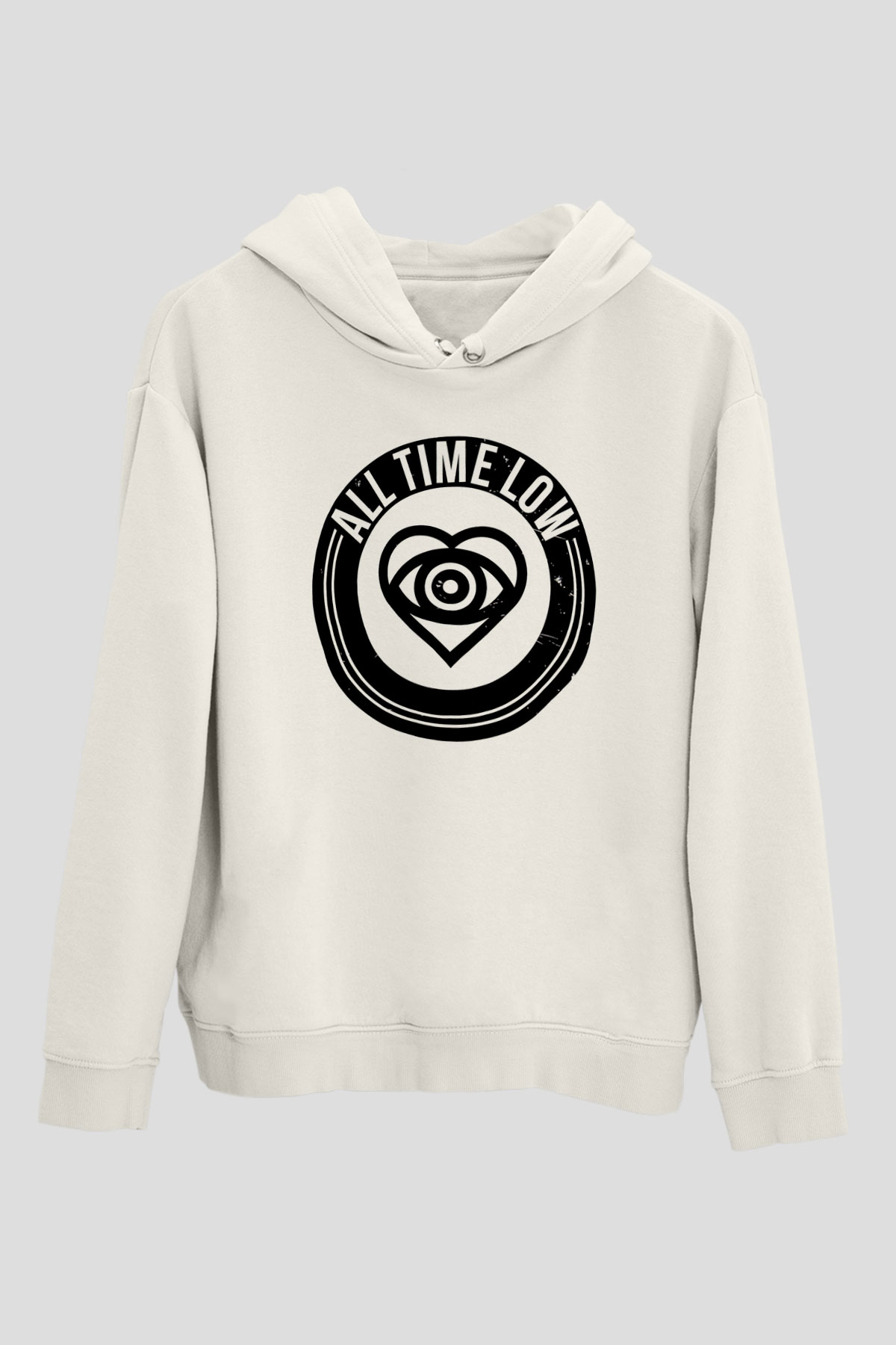 All Time Low Beyaz Unisex Kapüşonlu Sweatshirt