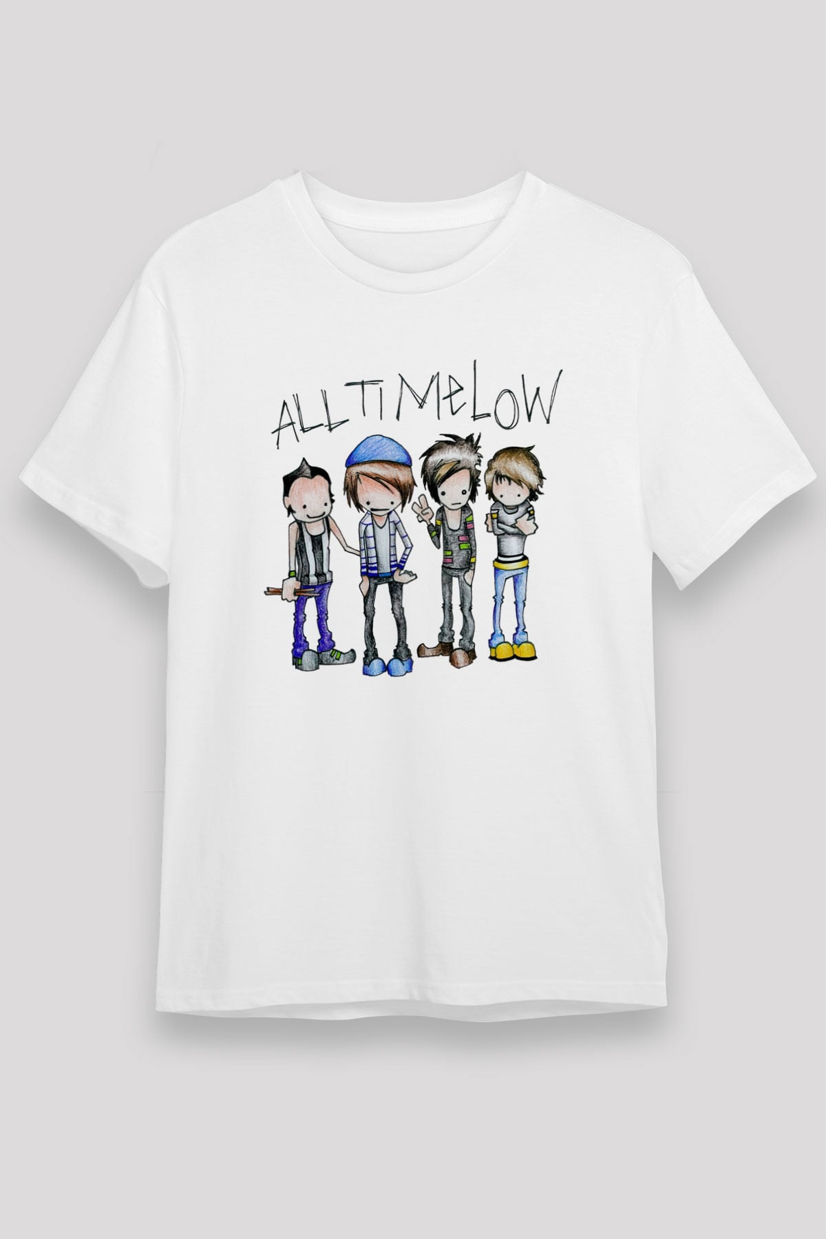 All Time Low Beyaz Unisex Tişört T-Shirt - TişörtFabrikası