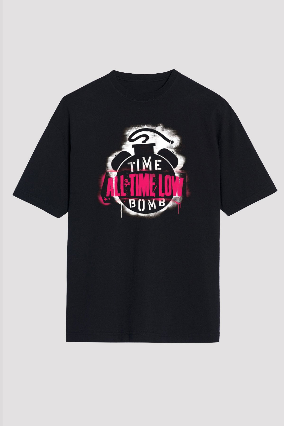 All Time Low Siyah Oversize Tişört Oversize T-shirt - TişörtFabrikası
