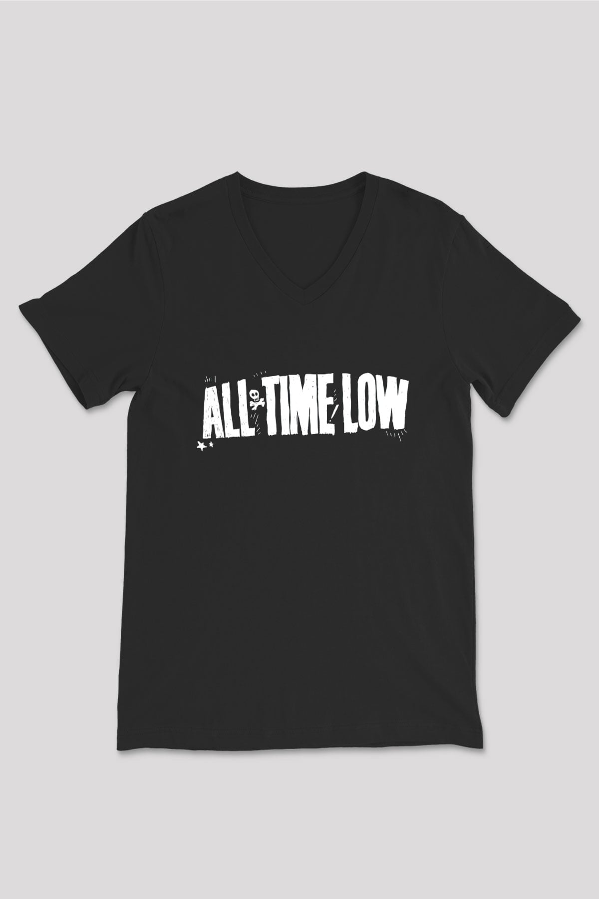 All Time Low Siyah Unisex V Yaka Tişört