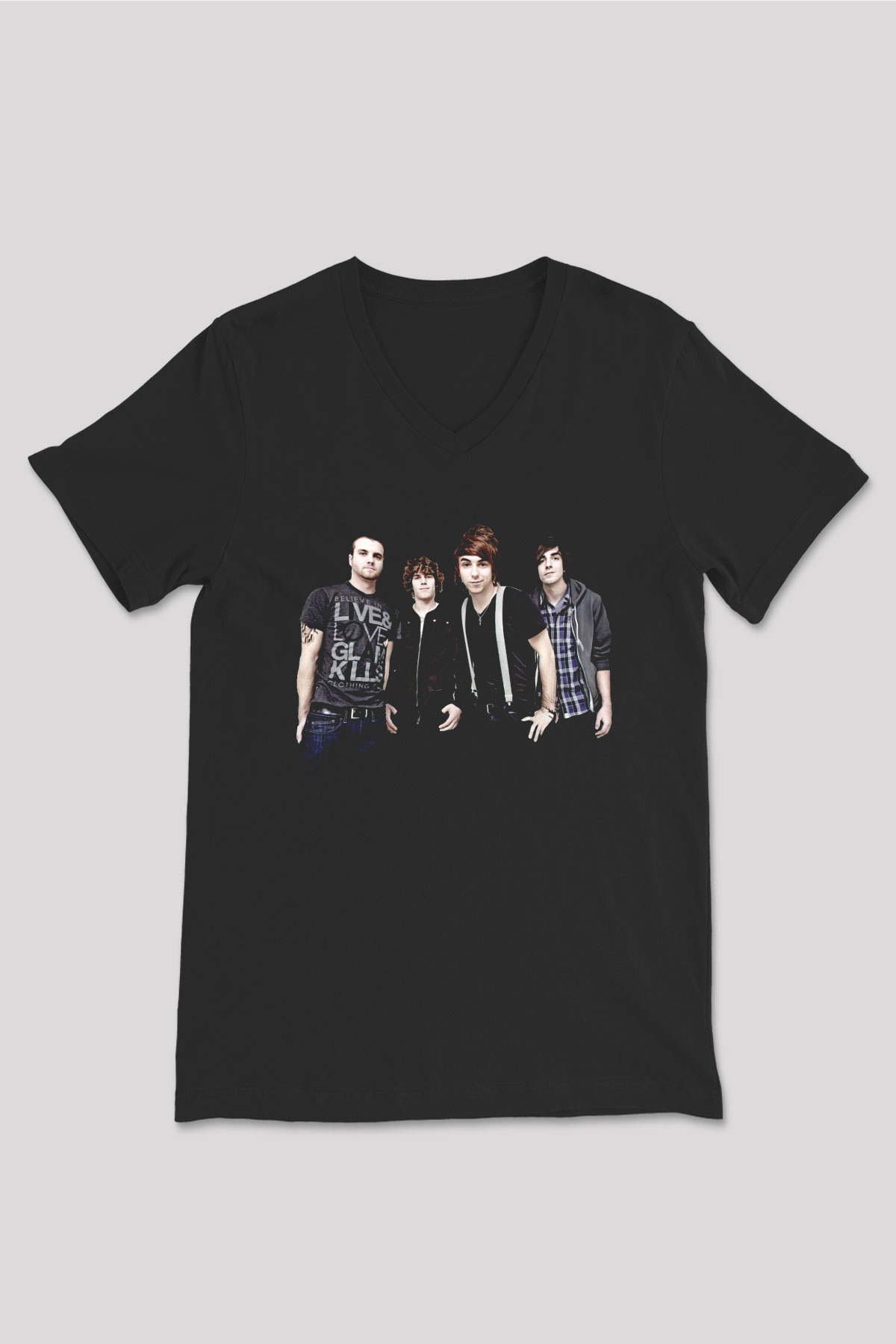 All Time Low Siyah Unisex V Yaka Tişört