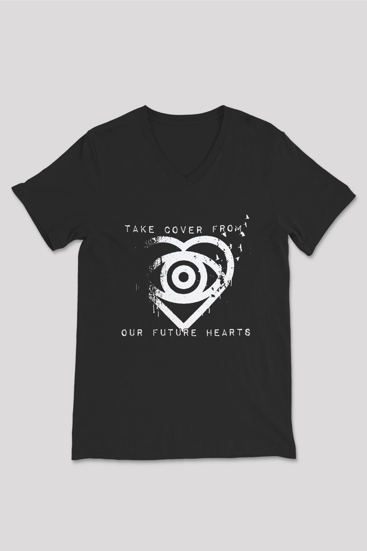 All Time Low Siyah Unisex V Yaka Tişört T-Shirt
