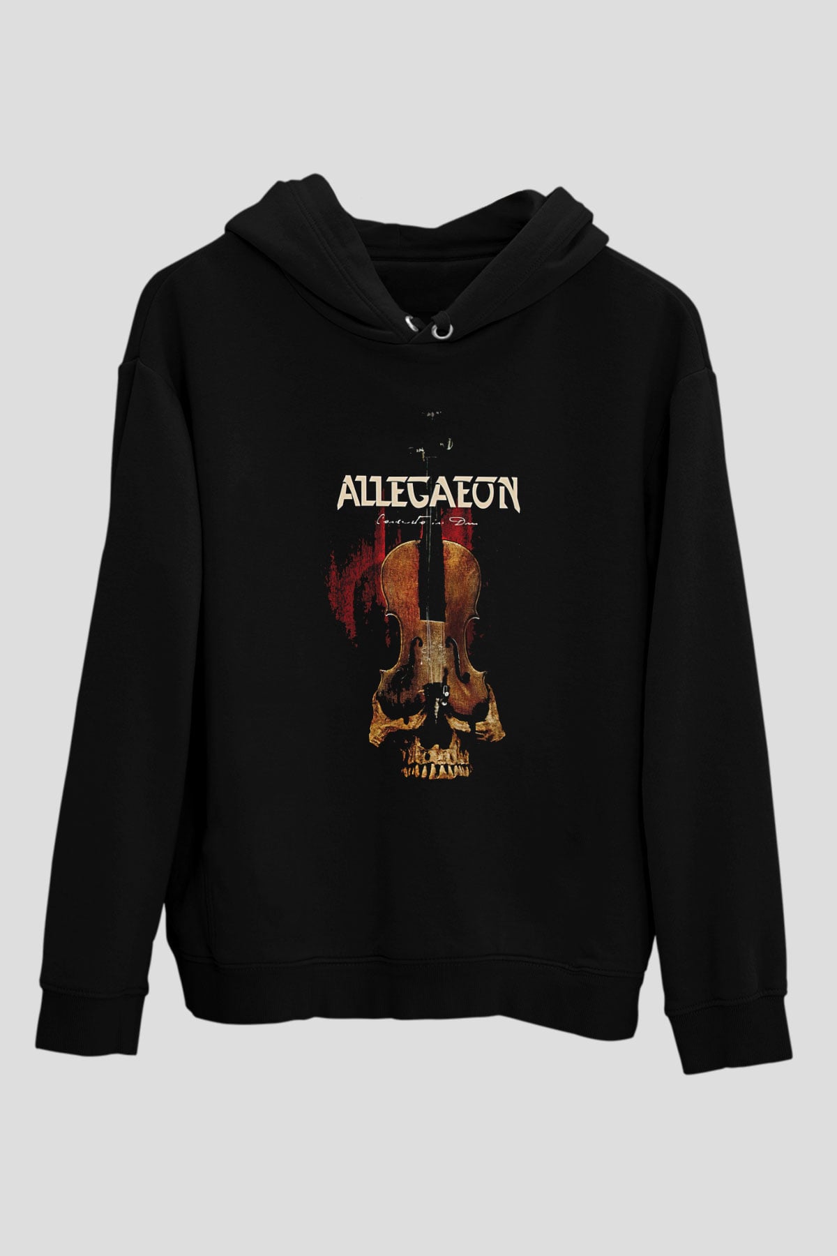 Allegaeon Baskılı Unisex Siyah Kapüşonlu Sweatshirt