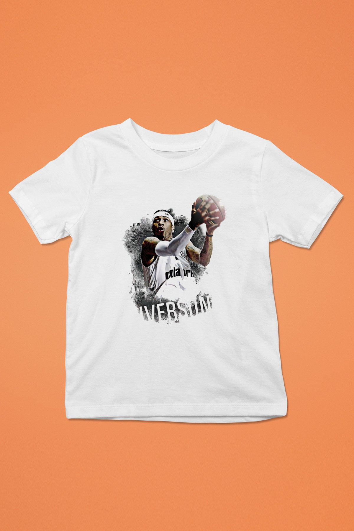 Allen Iverson Baskılı Beyaz Unisex Beyaz Çocuk Tişört - Tshirt