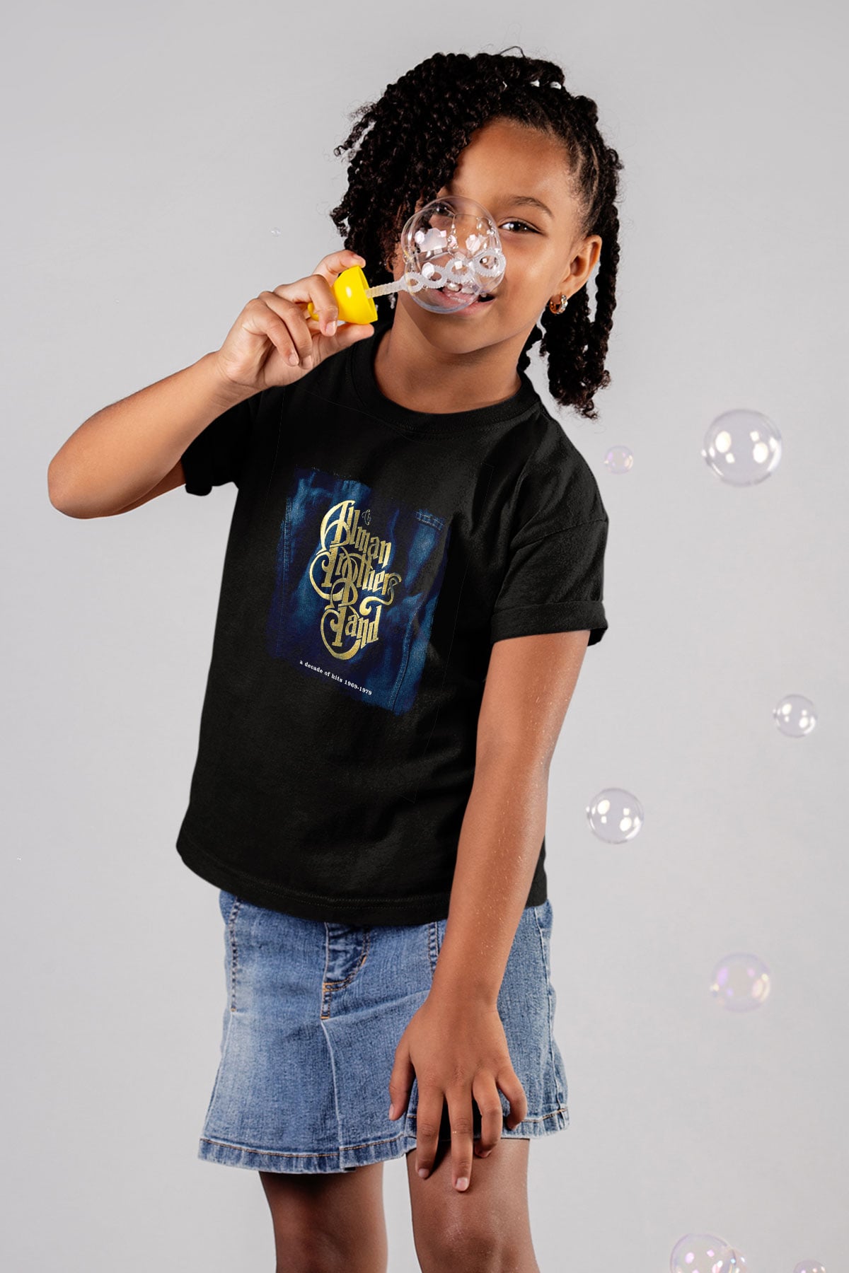 Allman Brothers Band Baskılı Unisex Siyah Çocuk Tişört