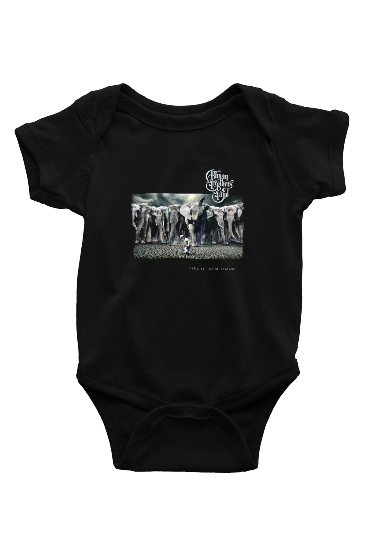 Allman Brothers Band Baskılı Unisex Siyah Bebek Body - Zıbın