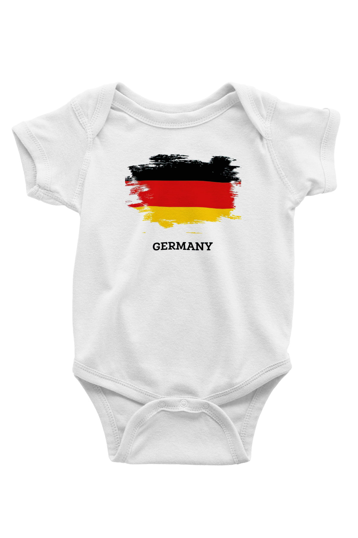 Almanya Baskılı Beyaz Unisex Bebek Body - Zıbın