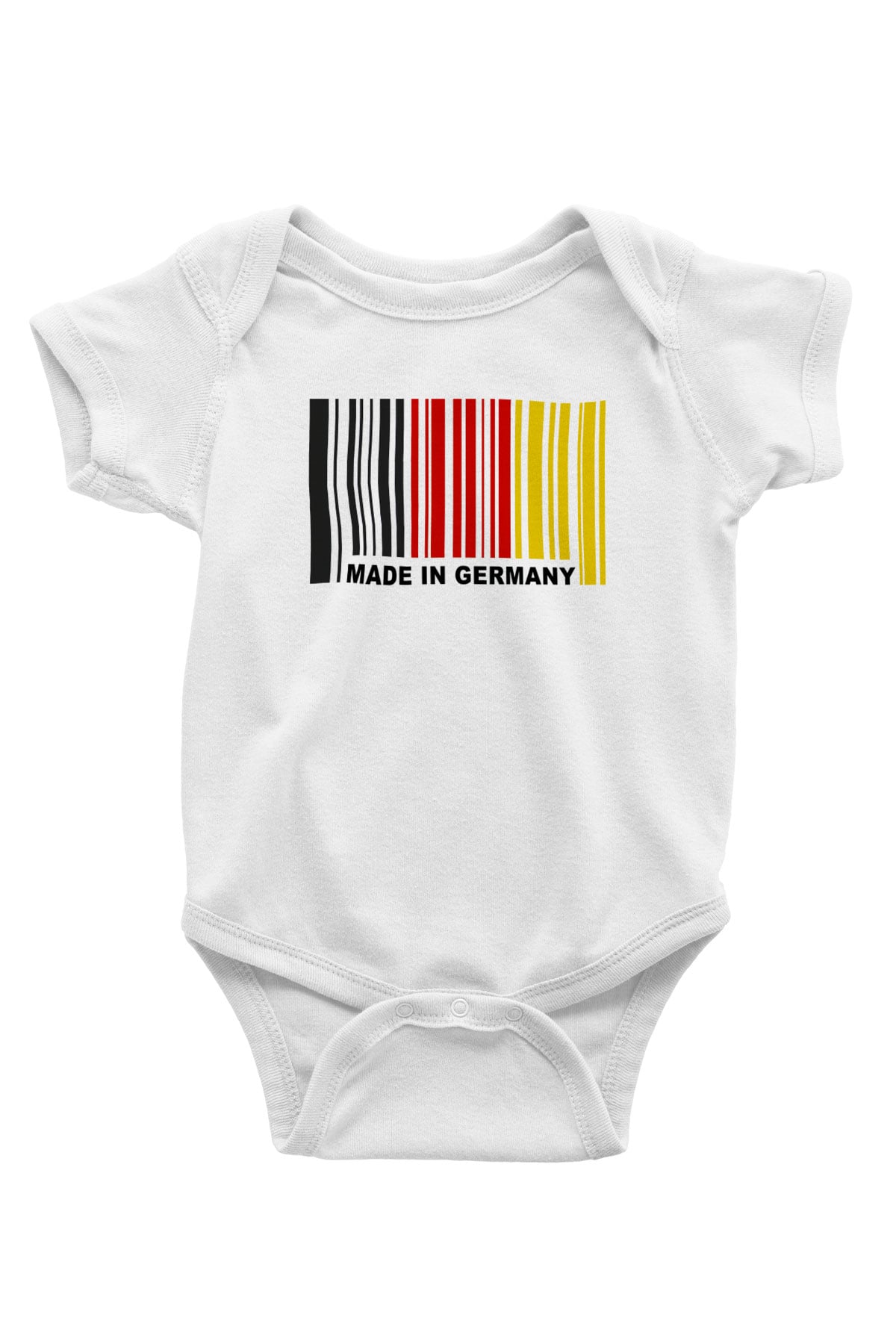 Almanya Baskılı Beyaz Unisex Bebek Body - Zıbın