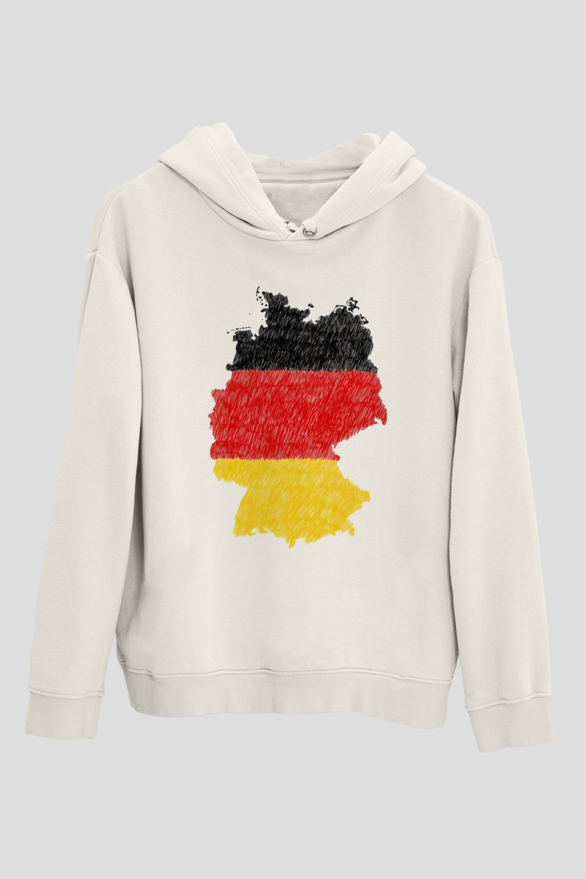 Almanya Beyaz Unisex Hoodie