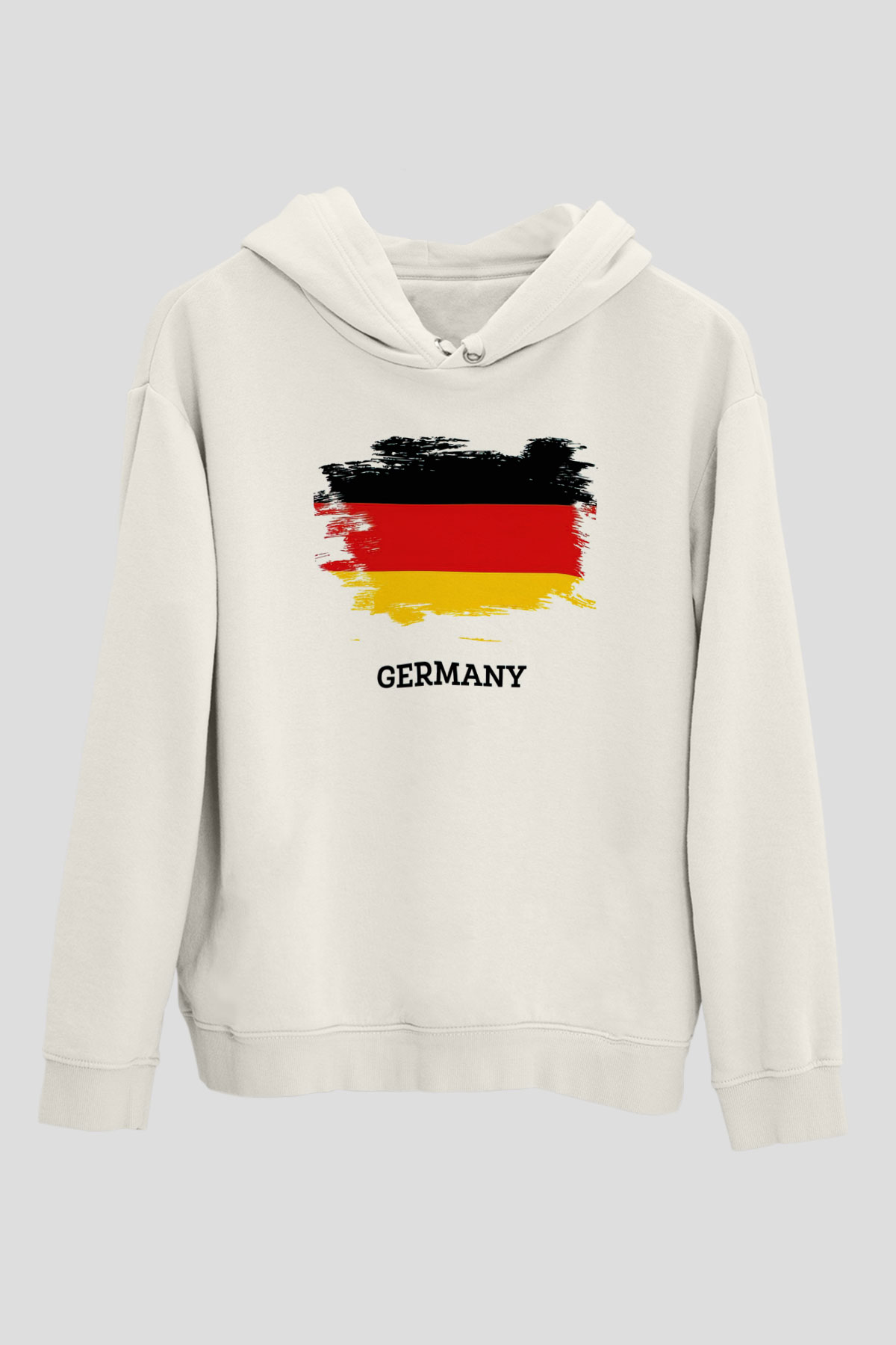 Almanya Beyaz Unisex Kapşonlu Sweatshirt
