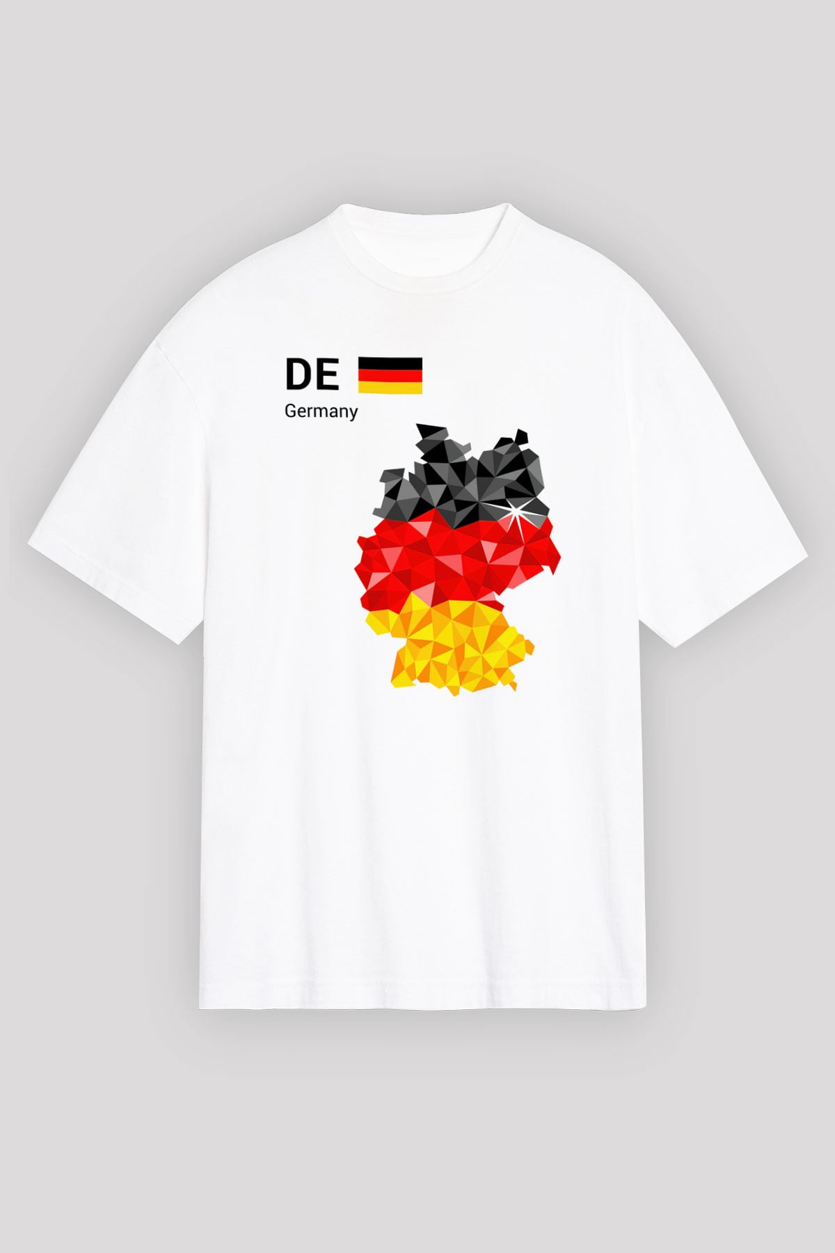 Almanya Beyaz Unisex Oversize Tişört T-Shirt