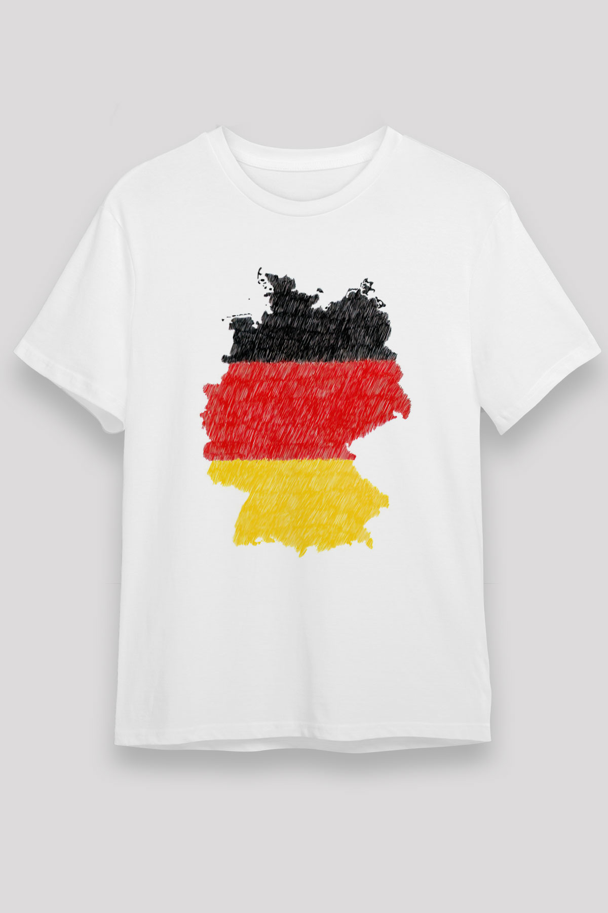 Almanya Beyaz Unisex Tişört T-Shirt - TişörtFabrikası
