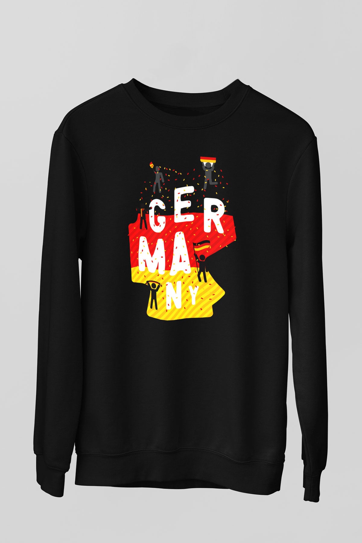 Almanya Siyah Unisex Sweatshirt