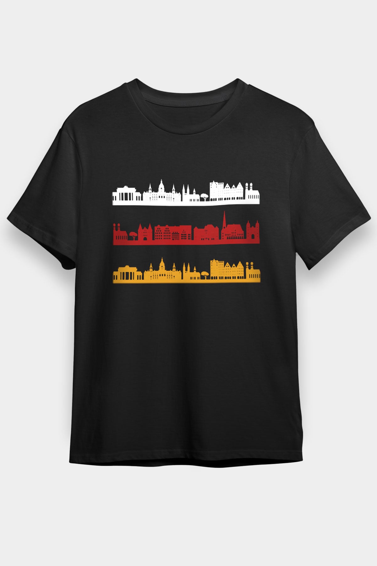 Almanya Siyah Unisex Tişört T-Shirt - TişörtFabrikası