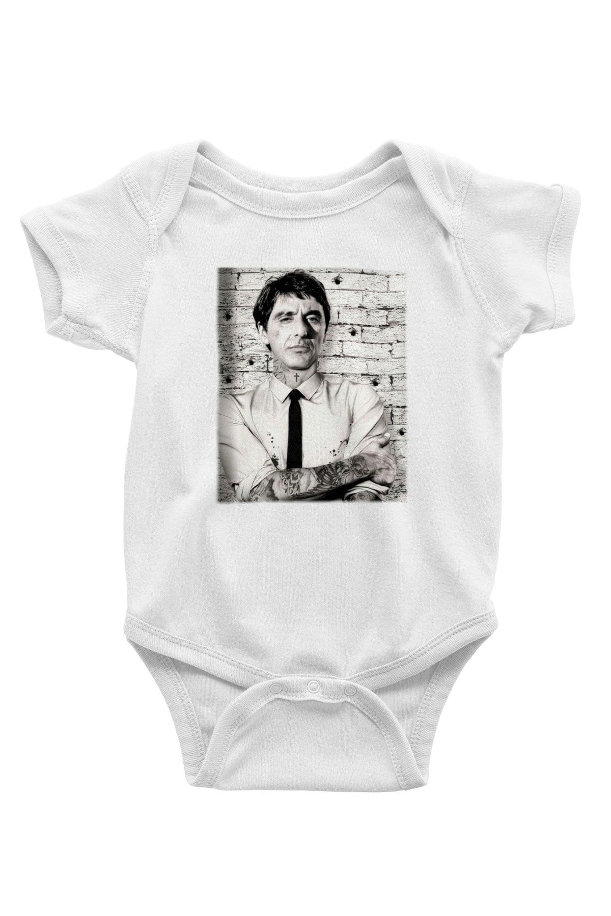 Alpacino Baskılı Beyaz Unisex Bebek Body - Zıbın