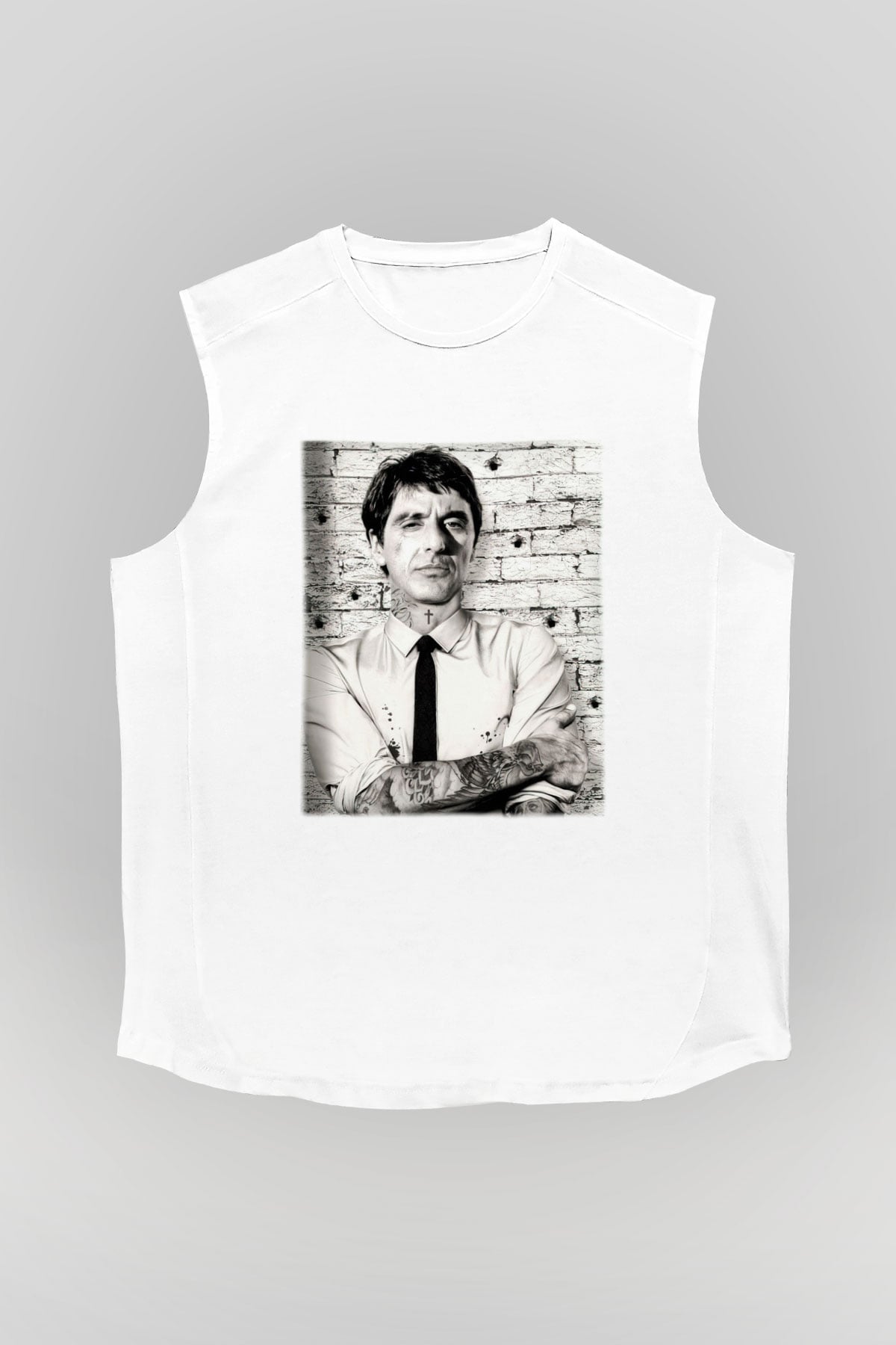 Alpacino Beyaz Unisex Kolsuz Tişört