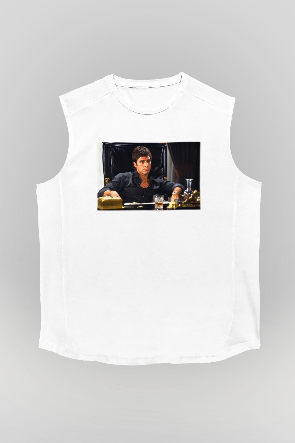 Alpacino Beyaz Unisex Kolsuz Tişört