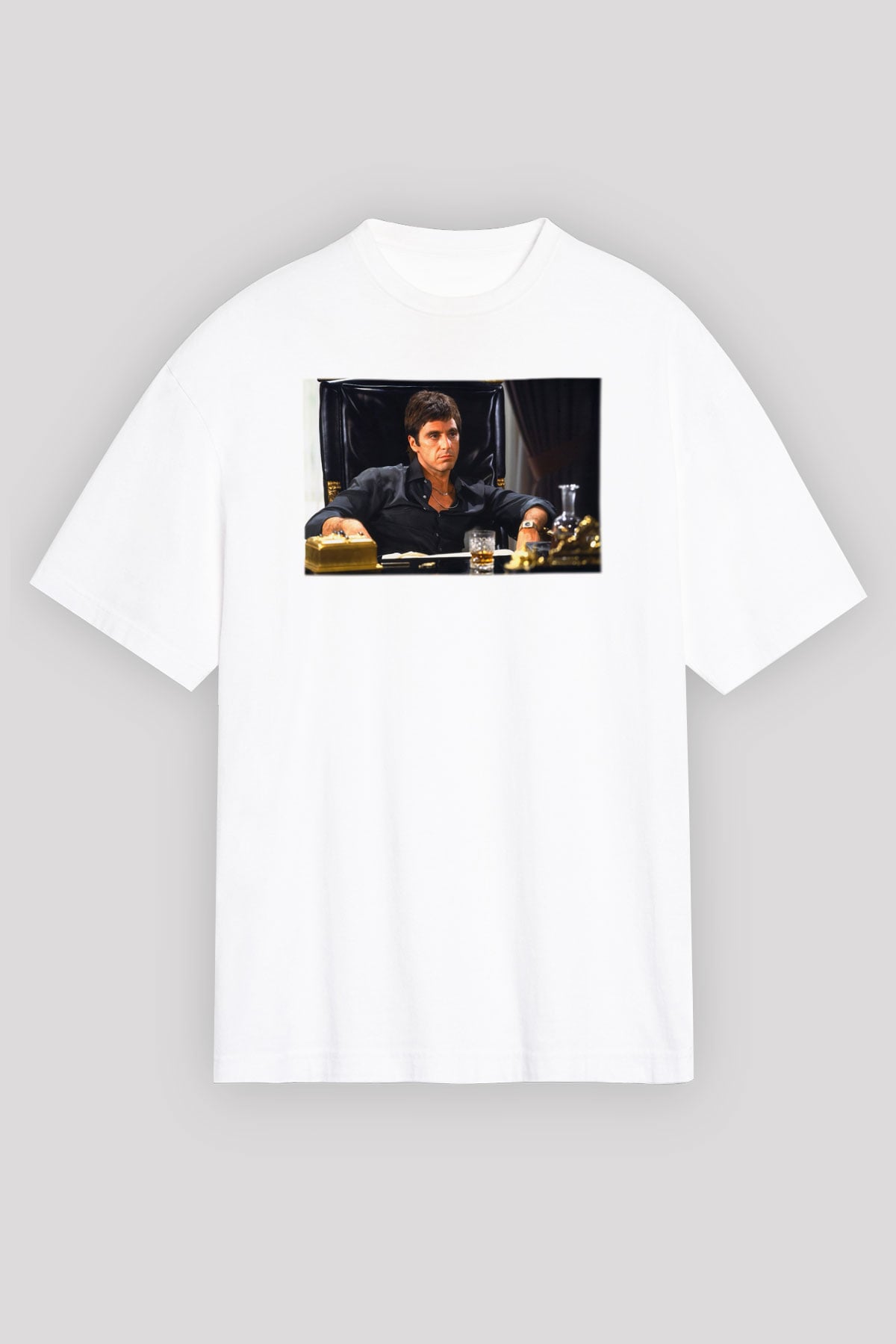 Alpacino Beyaz Unisex Oversize Tişört T-Shirt