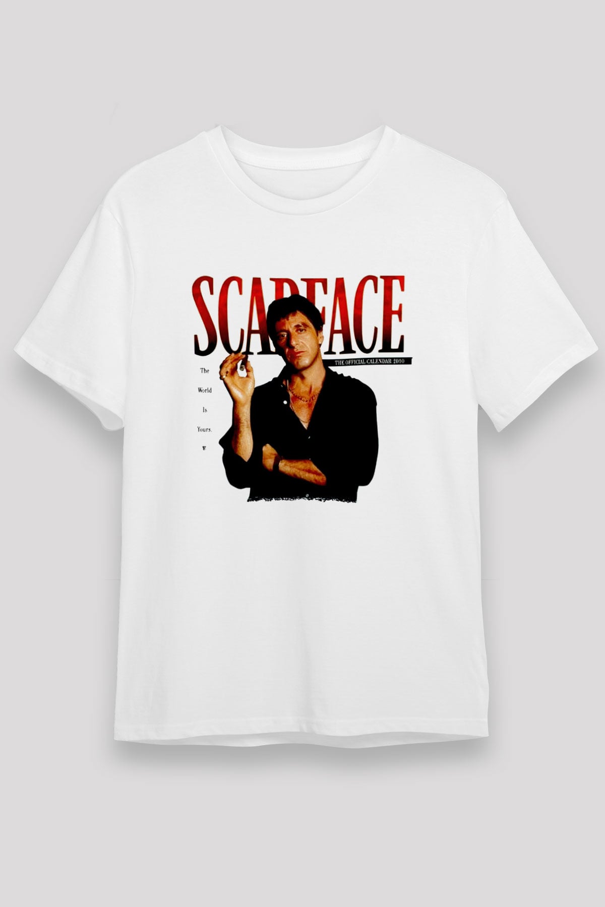 Alpacino Scarface Beyaz Unisex Tişört T-Shirt - TişörtFabrikası