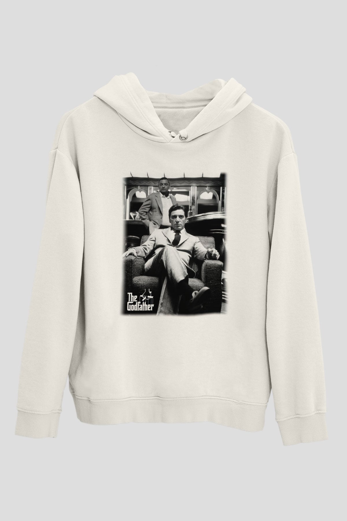 Alpacino The Godfather Beyaz Unisex Kapşonlu Sweatshirt