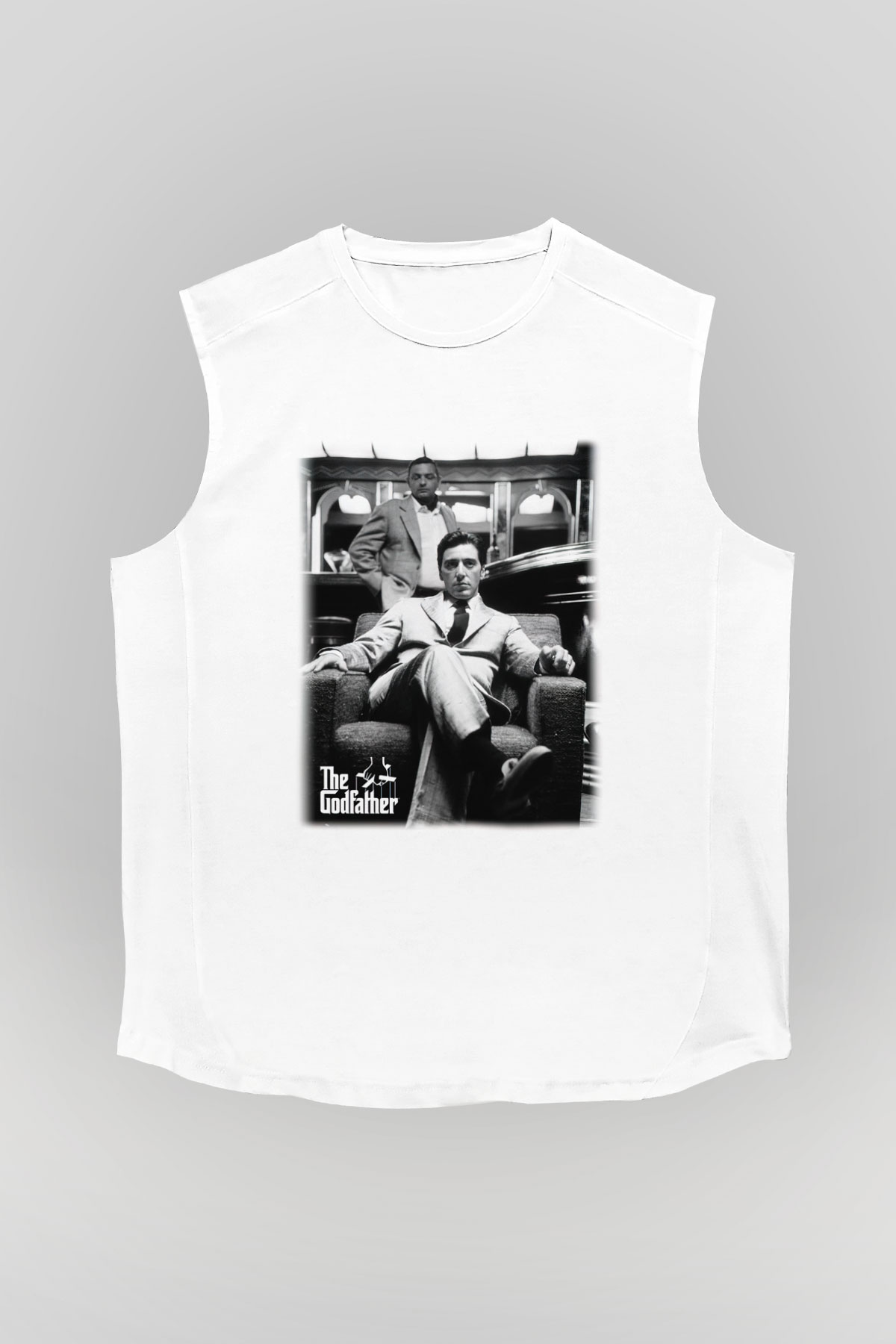 Alpacino The Godfather Beyaz Unisex Kolsuz Tişört