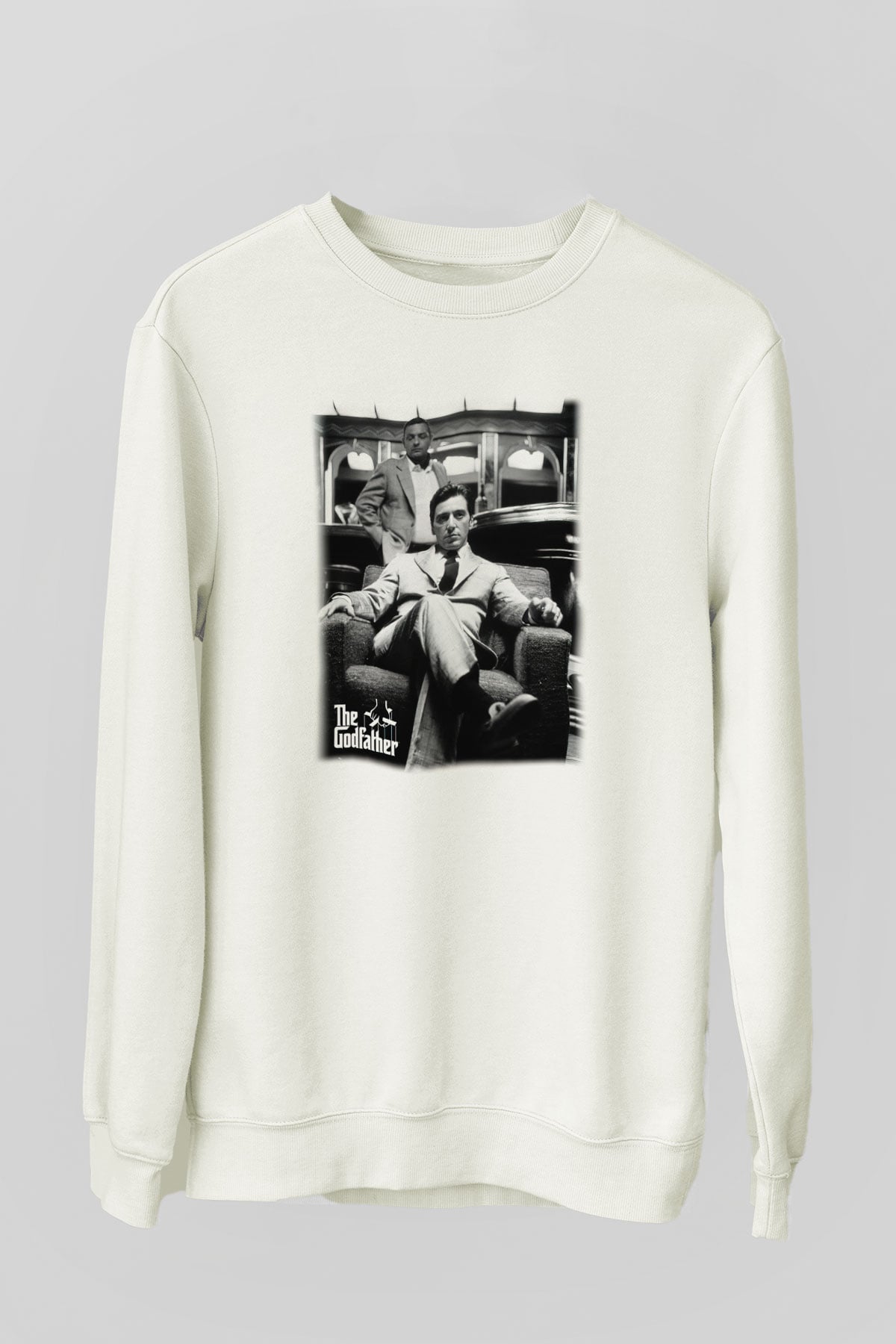 Alpacino The Godfather Beyaz Unisex Sweatshirt