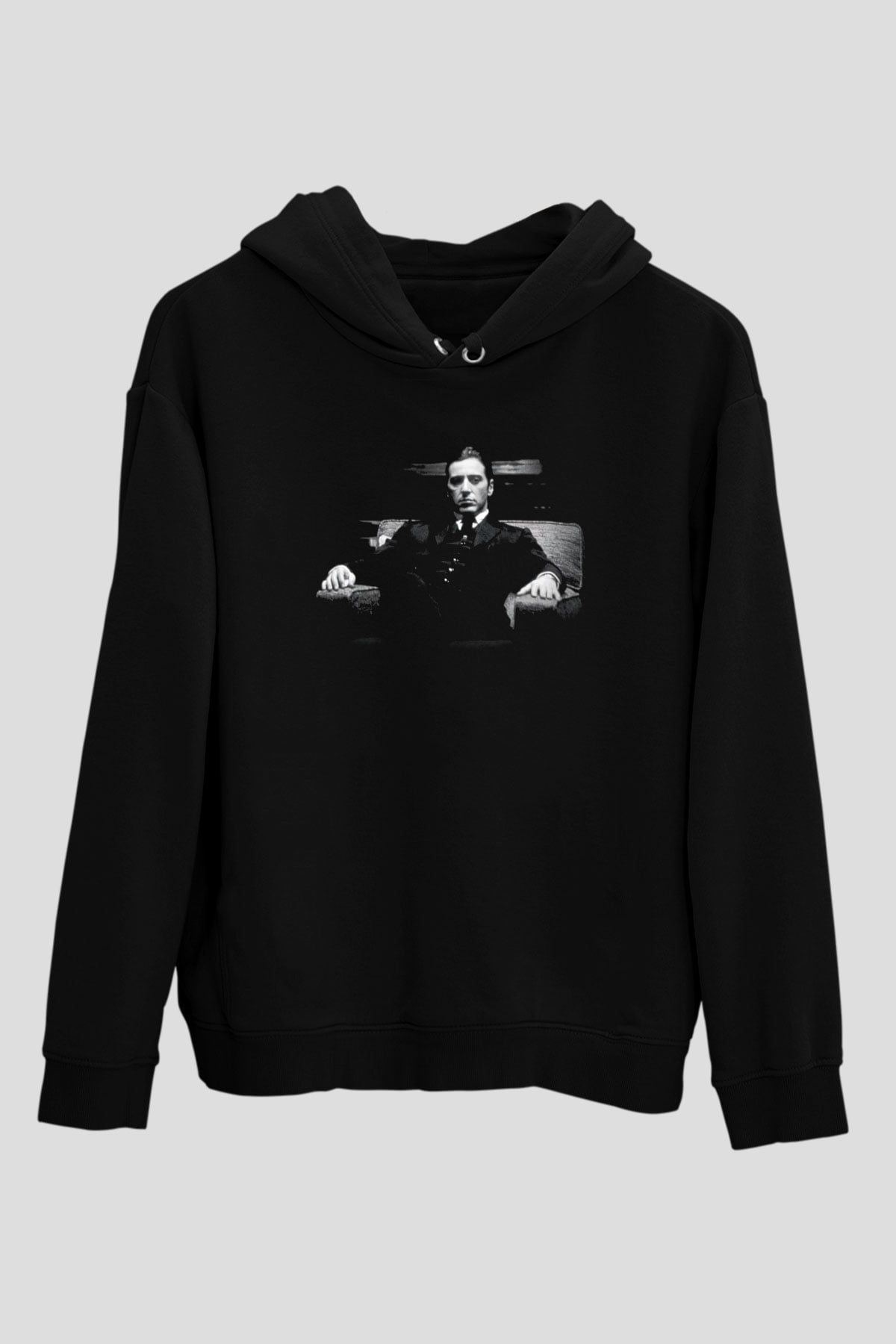 Alpacino The Godfather Siyah Unisex Hoodie
