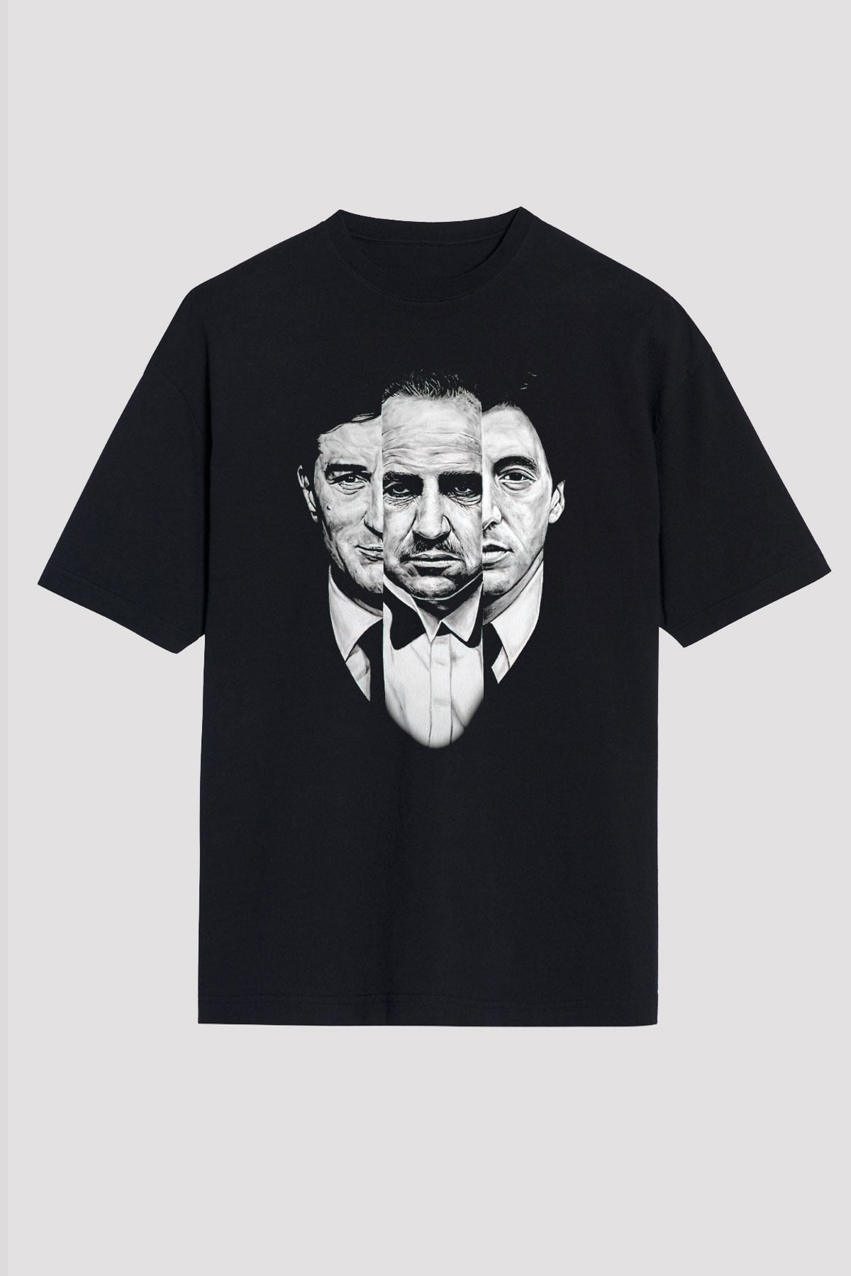 Alpacino The Godfather Siyah Unisex Oversize Tişört T-Shirt