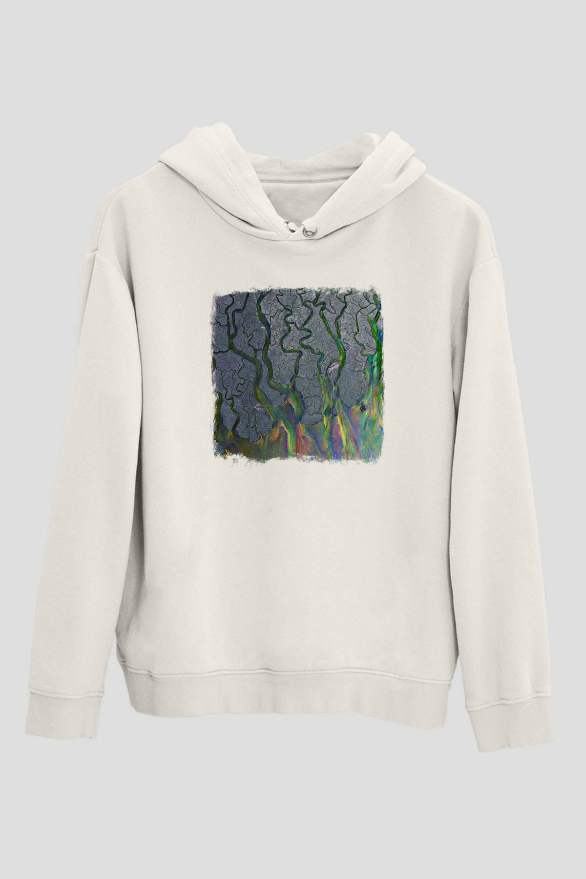 Alt-J Baskılı Unisex Beyaz Hoodie