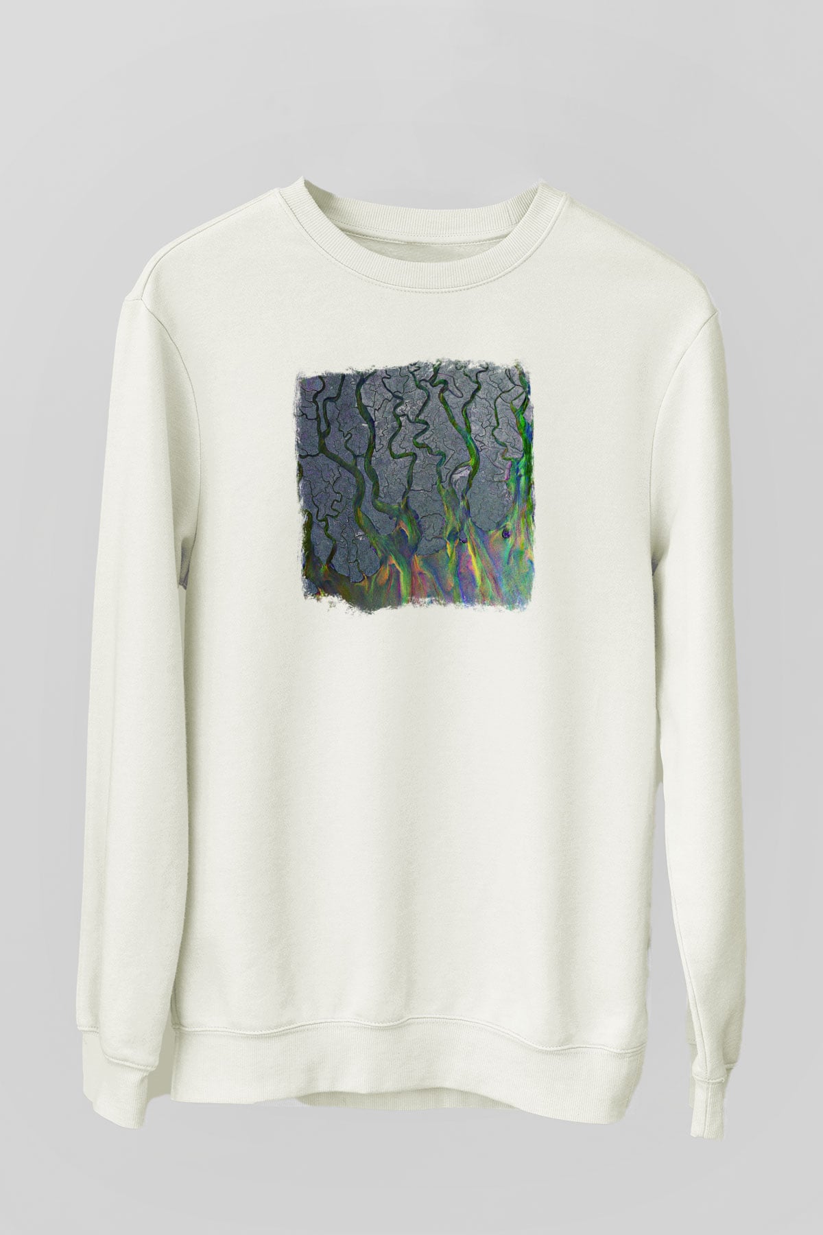 Alt-J Baskılı Unisex Beyaz Sweatshirt