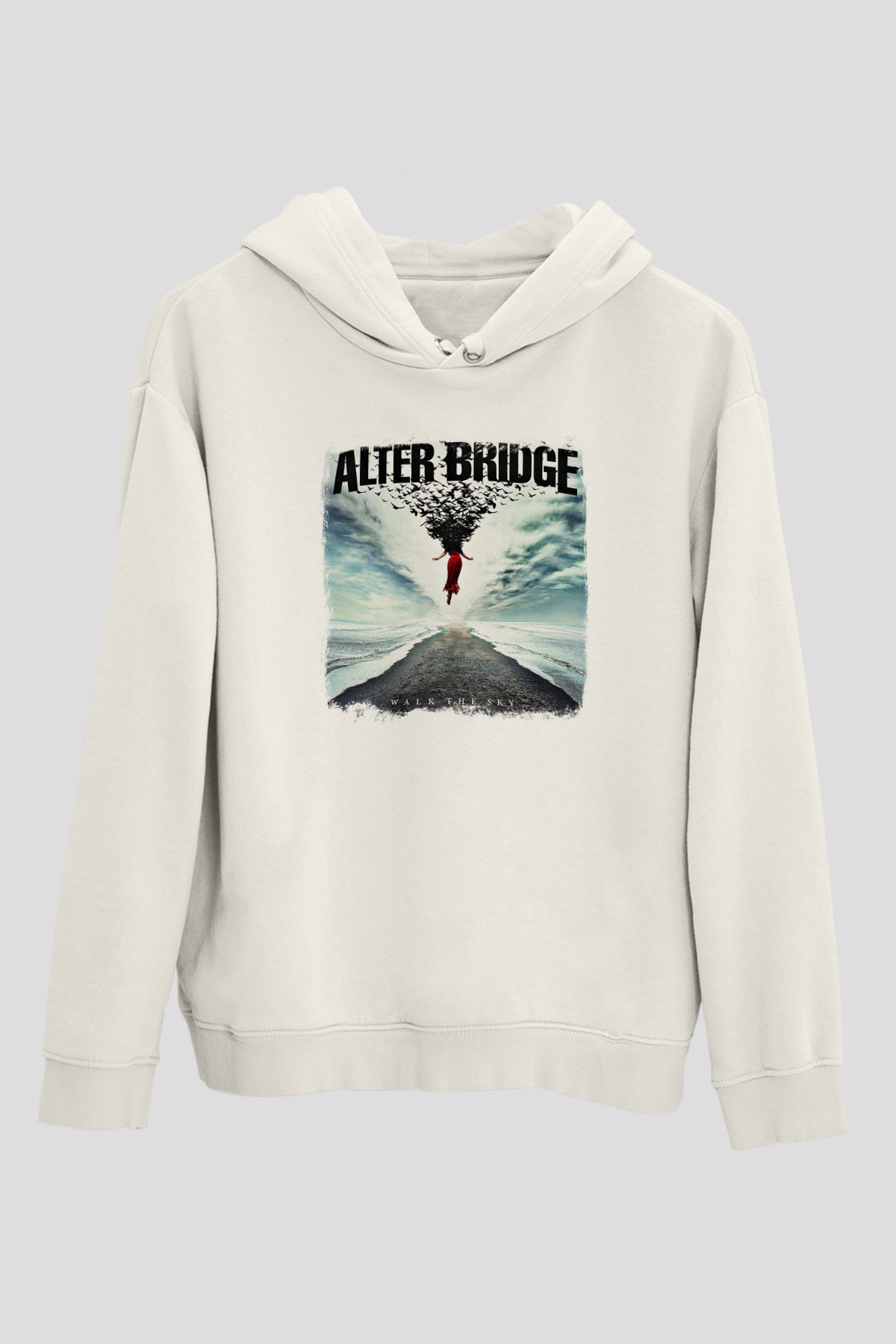 Alter Bridge Baskılı Unisex Beyaz Hoodie