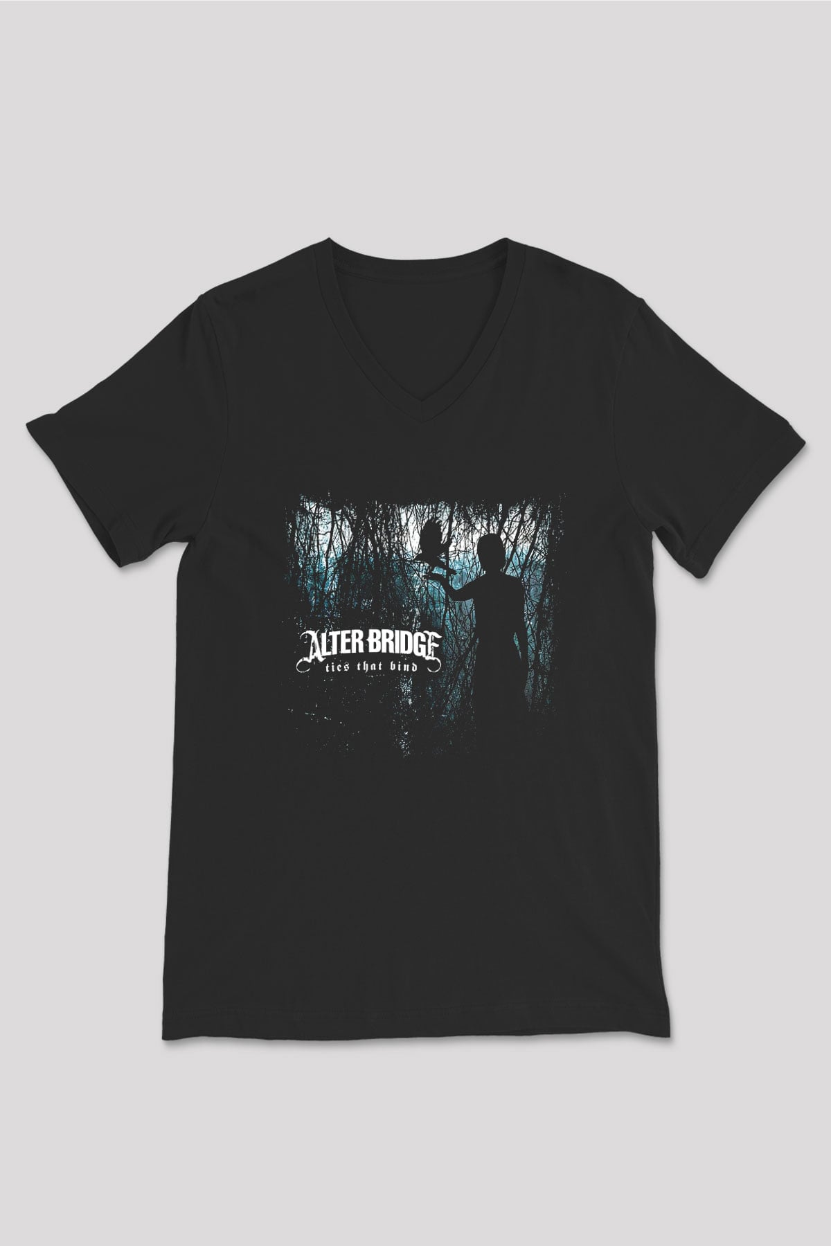 Alter Bridge Siyah Unisex V Yaka Tişört T-Shirt