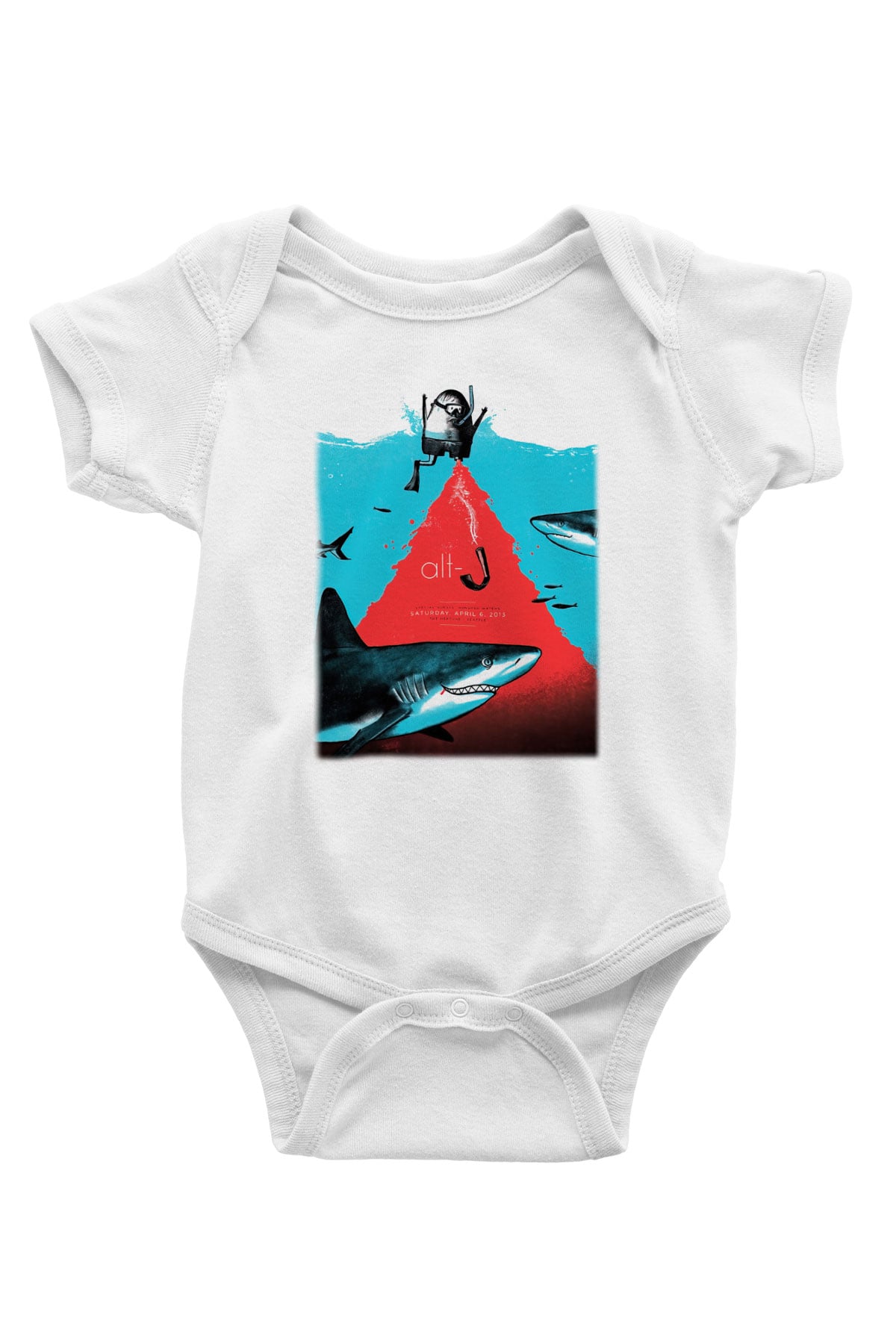 AltJ Baskılı Beyaz Unisex Bebek Body - Zıbın