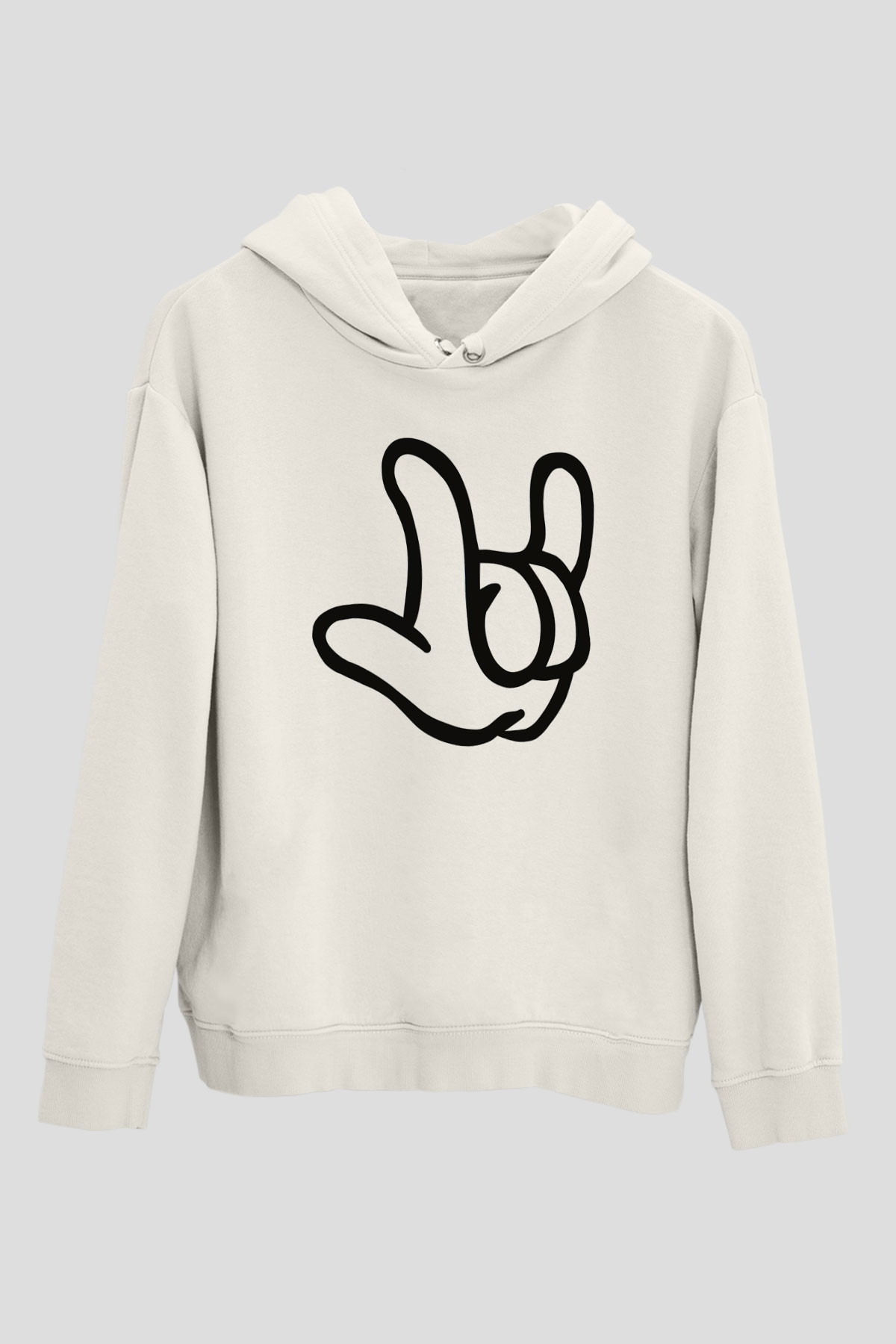 Alto Ritmo Rock Big Band Beyaz Unisex Kapşonlu Sweatshirt