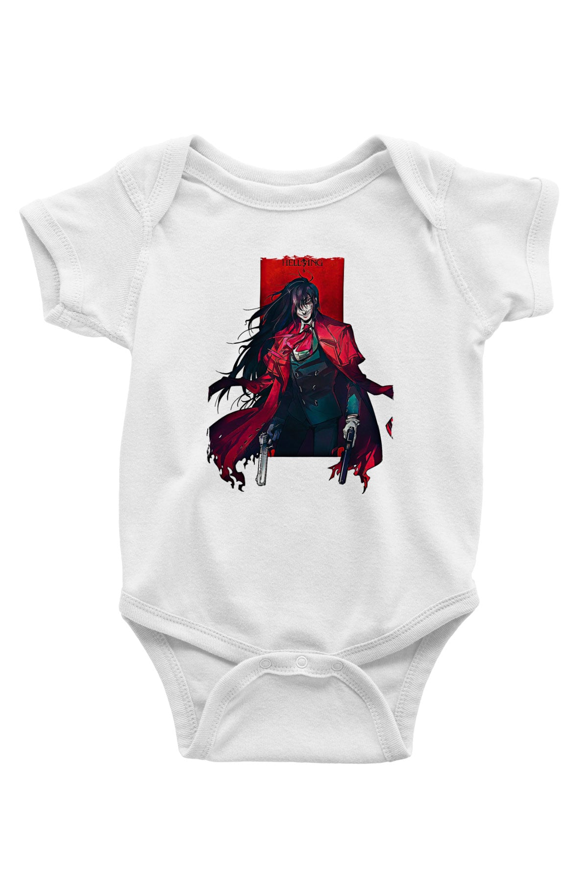 Alucard Baskılı Beyaz Unisex Bebek Body - Zıbın