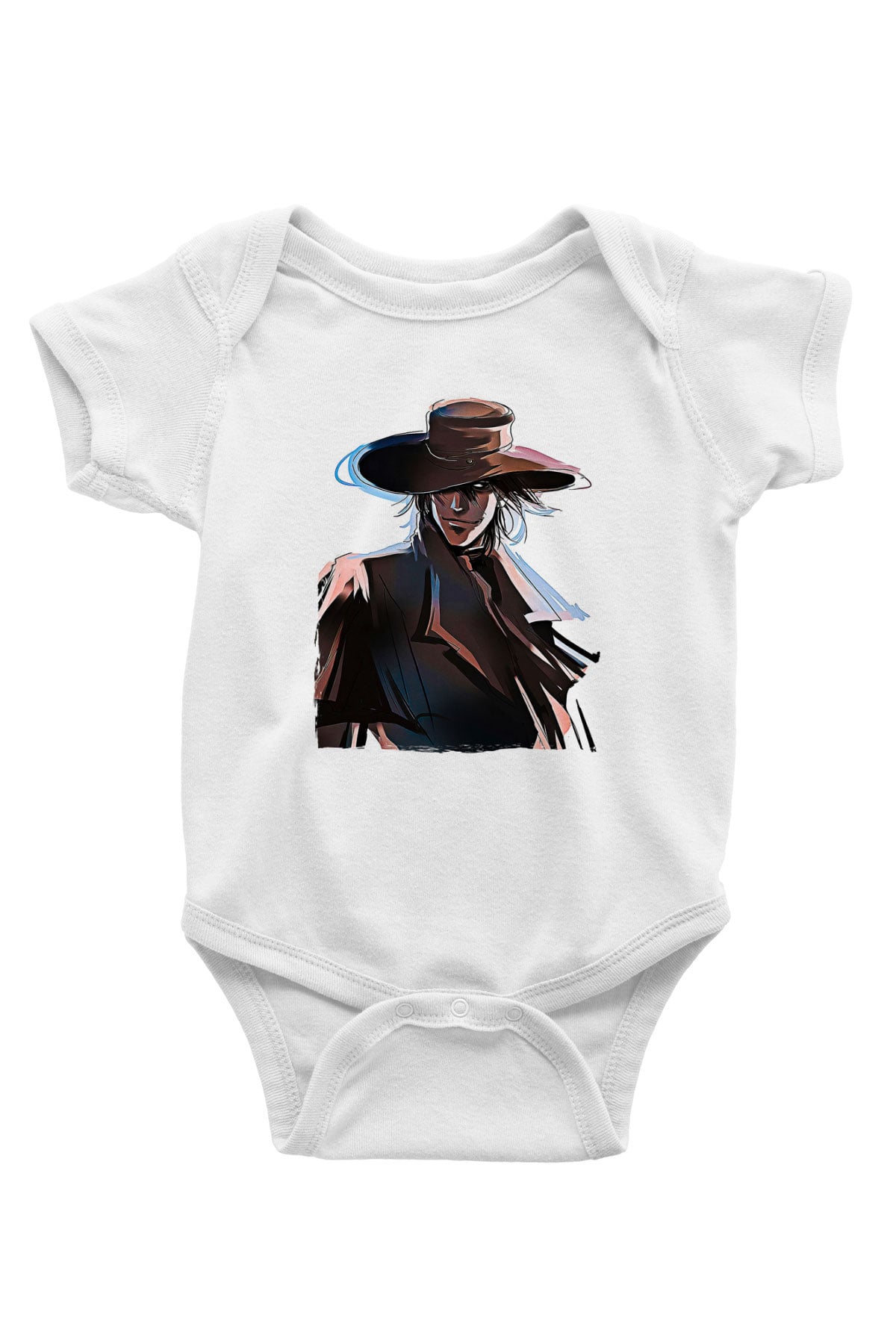 Alucard Baskılı Beyaz Unisex Bebek Body - Zıbın