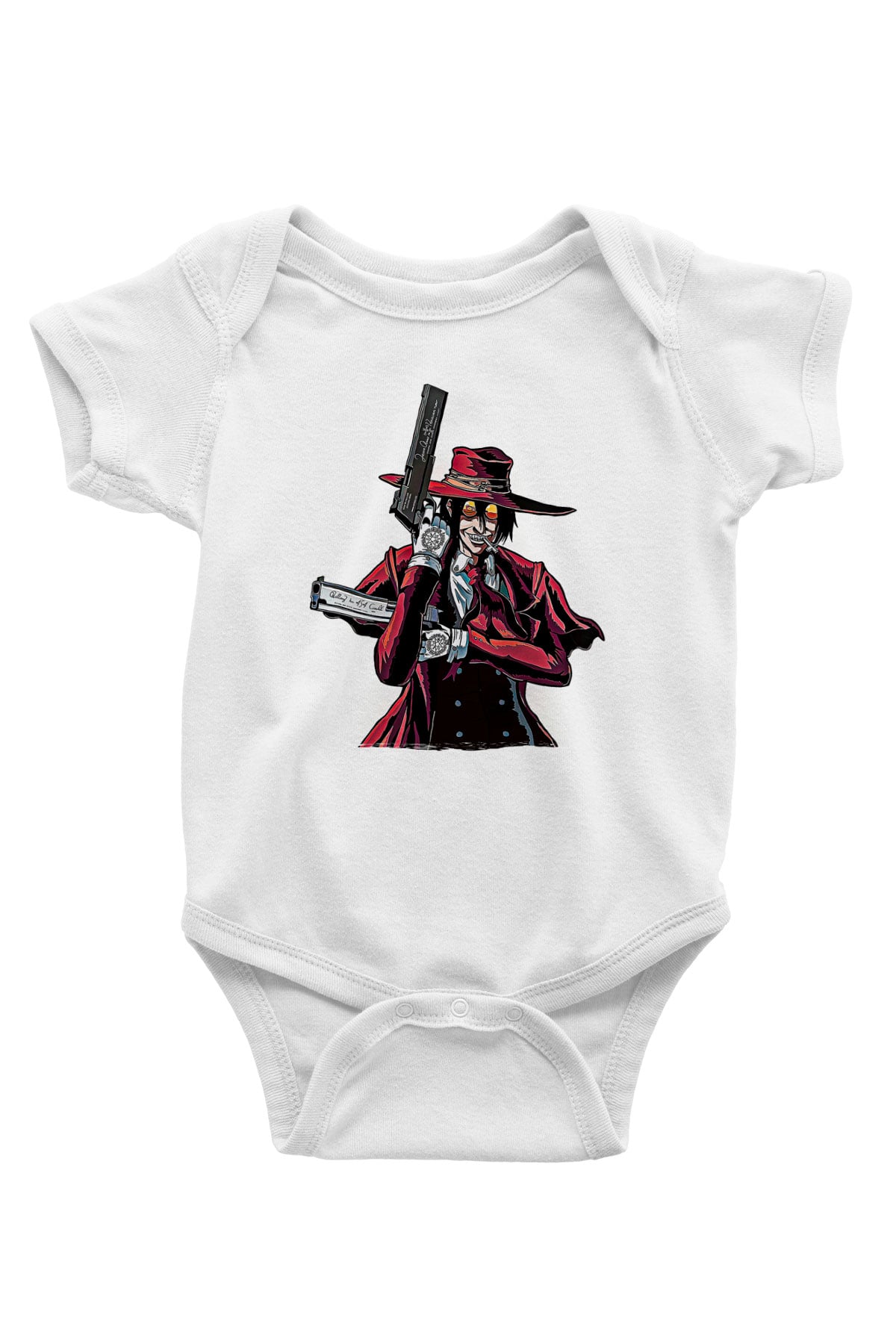 Alucard Baskılı Beyaz Unisex Bebek Body - Zıbın