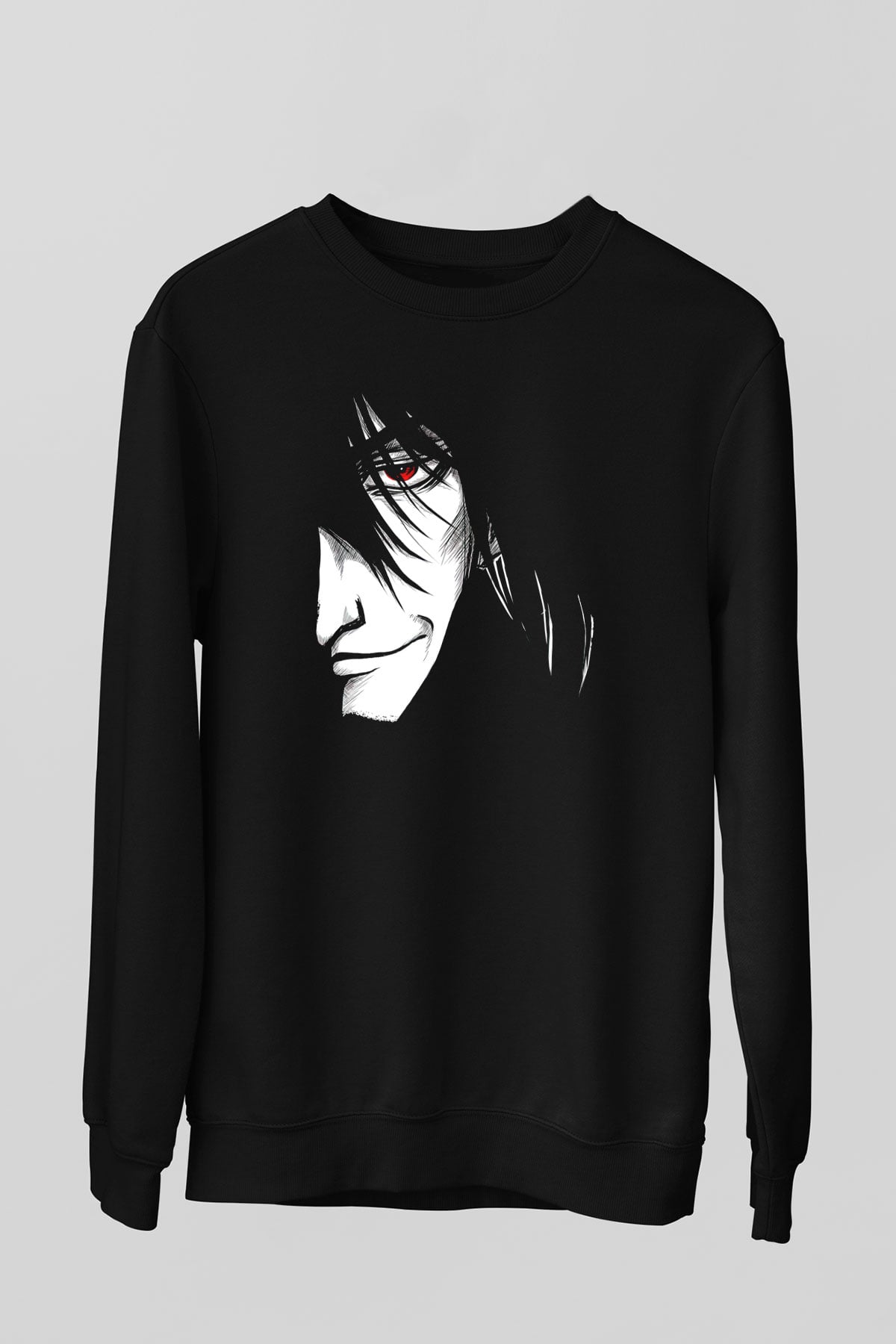 Alucard Baskılı Unisex Siyah Sweatshirt