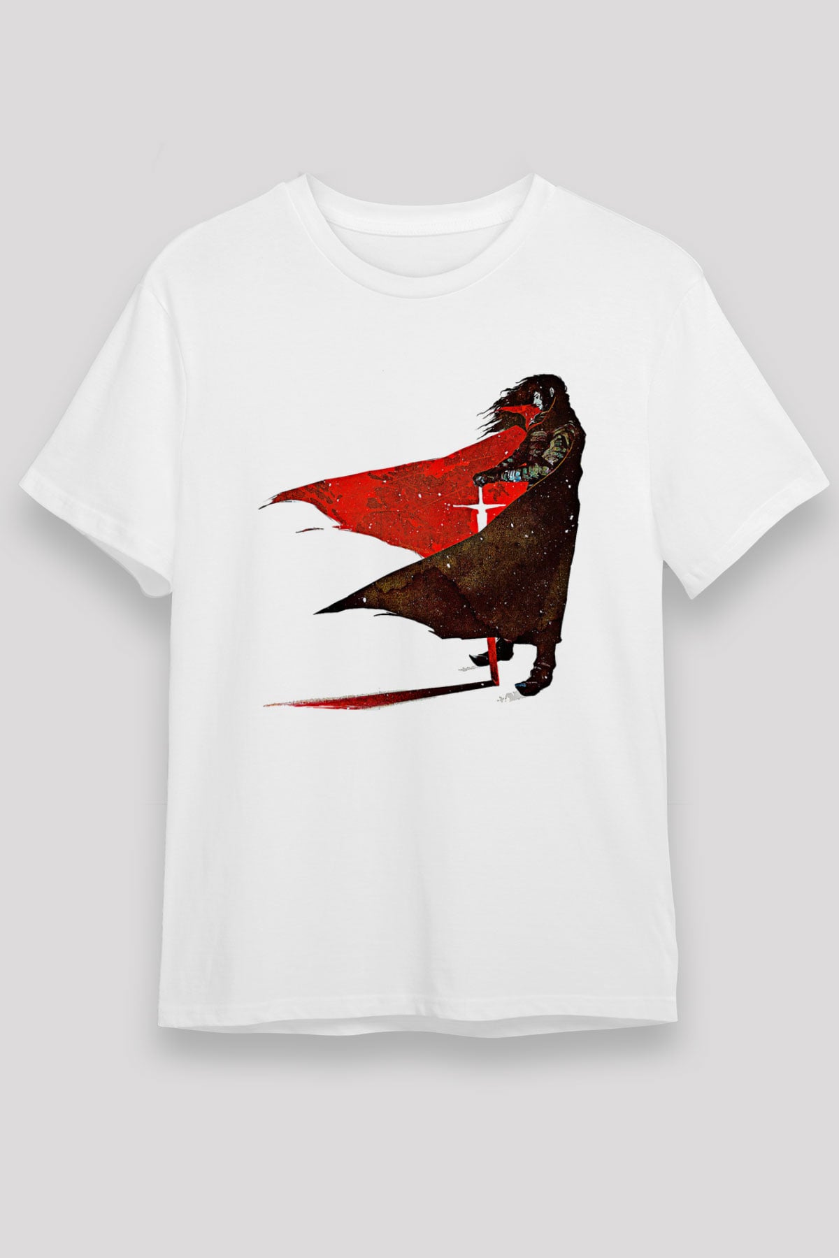 Alucard Unisex Baskılı Beyaz Tişört - Tshirt