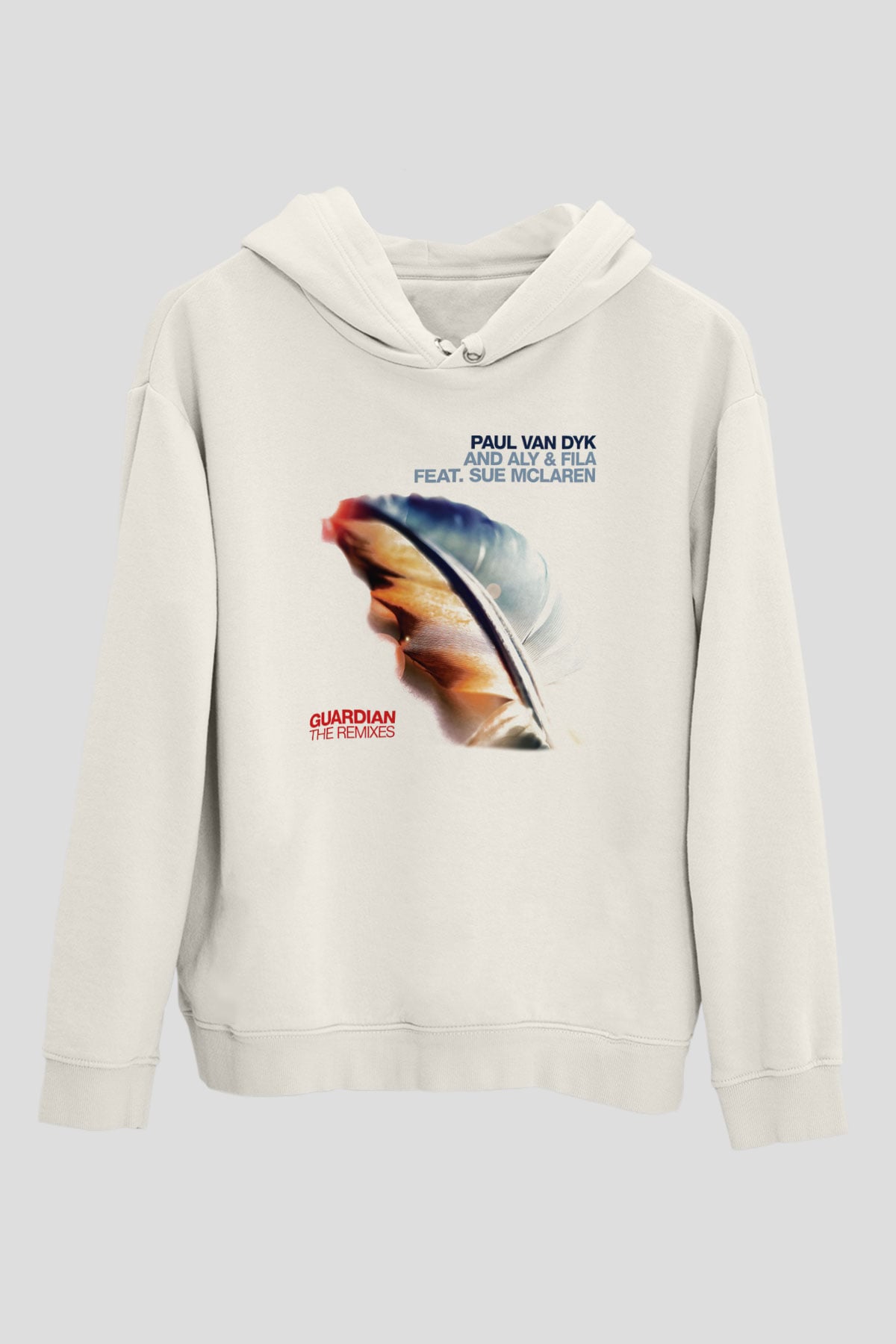 Aly & Fila Beyaz Unisex Kapşonlu Sweatshirt