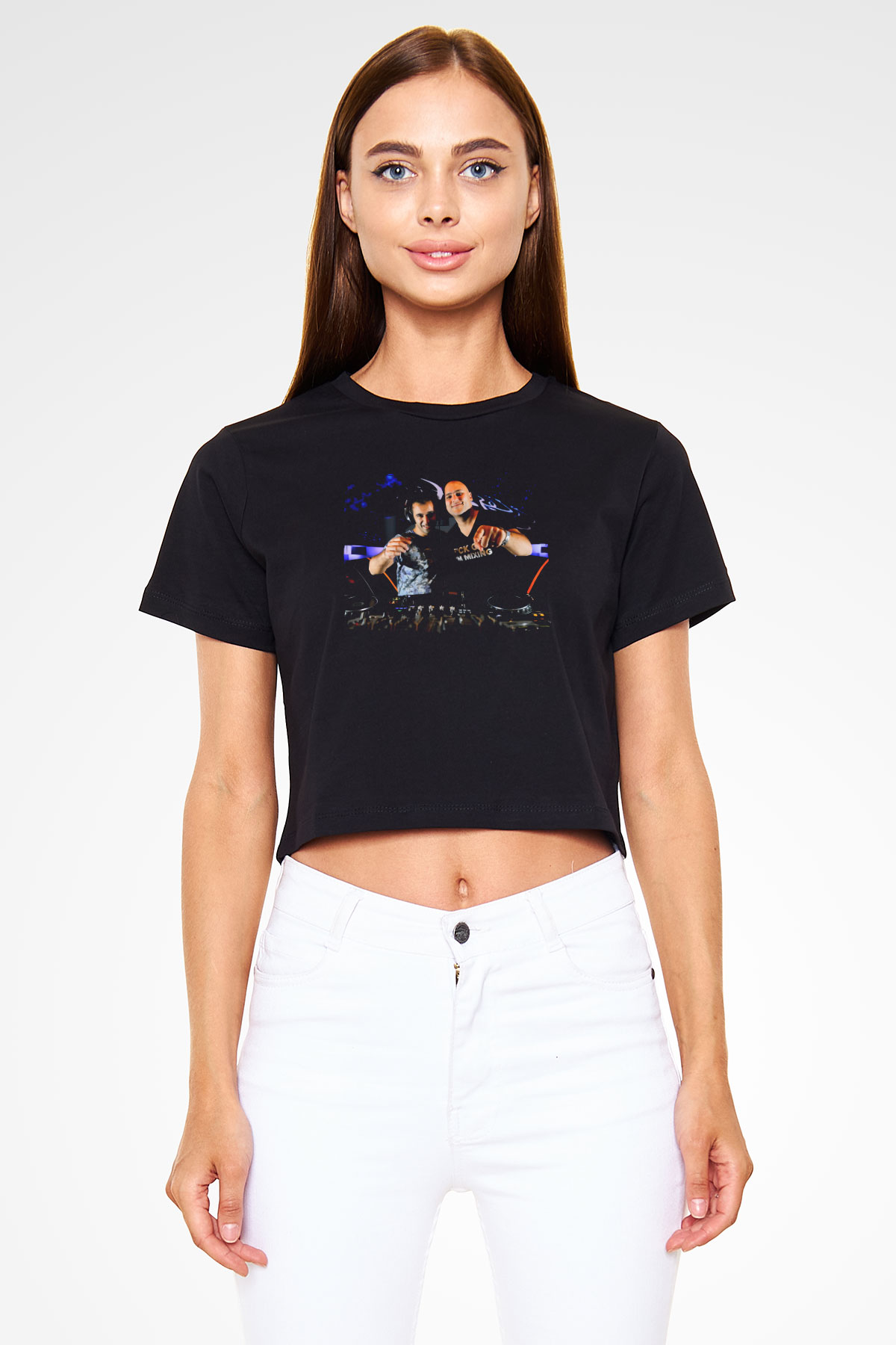 Aly & Fila Siyah  Crop Top Tişört