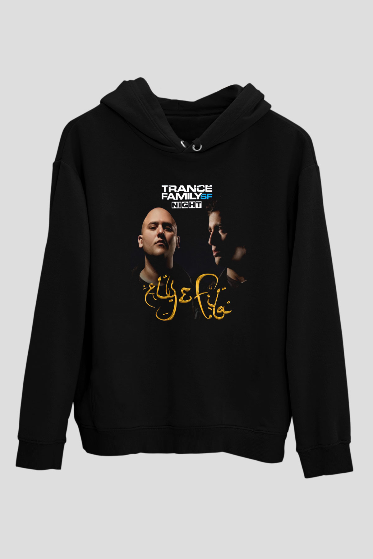 Aly & Fila Siyah Unisex Kapüşonlu Sweatshirt