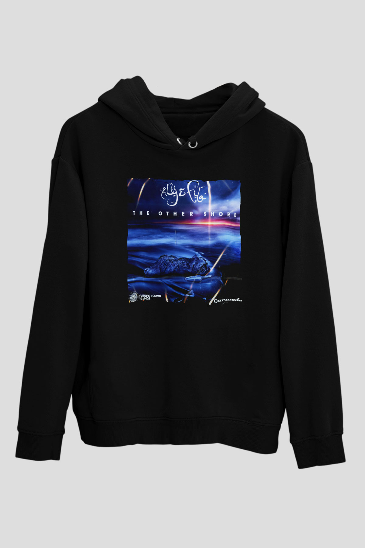Aly & Fila Siyah Unisex Kapüşonlu Sweatshirt