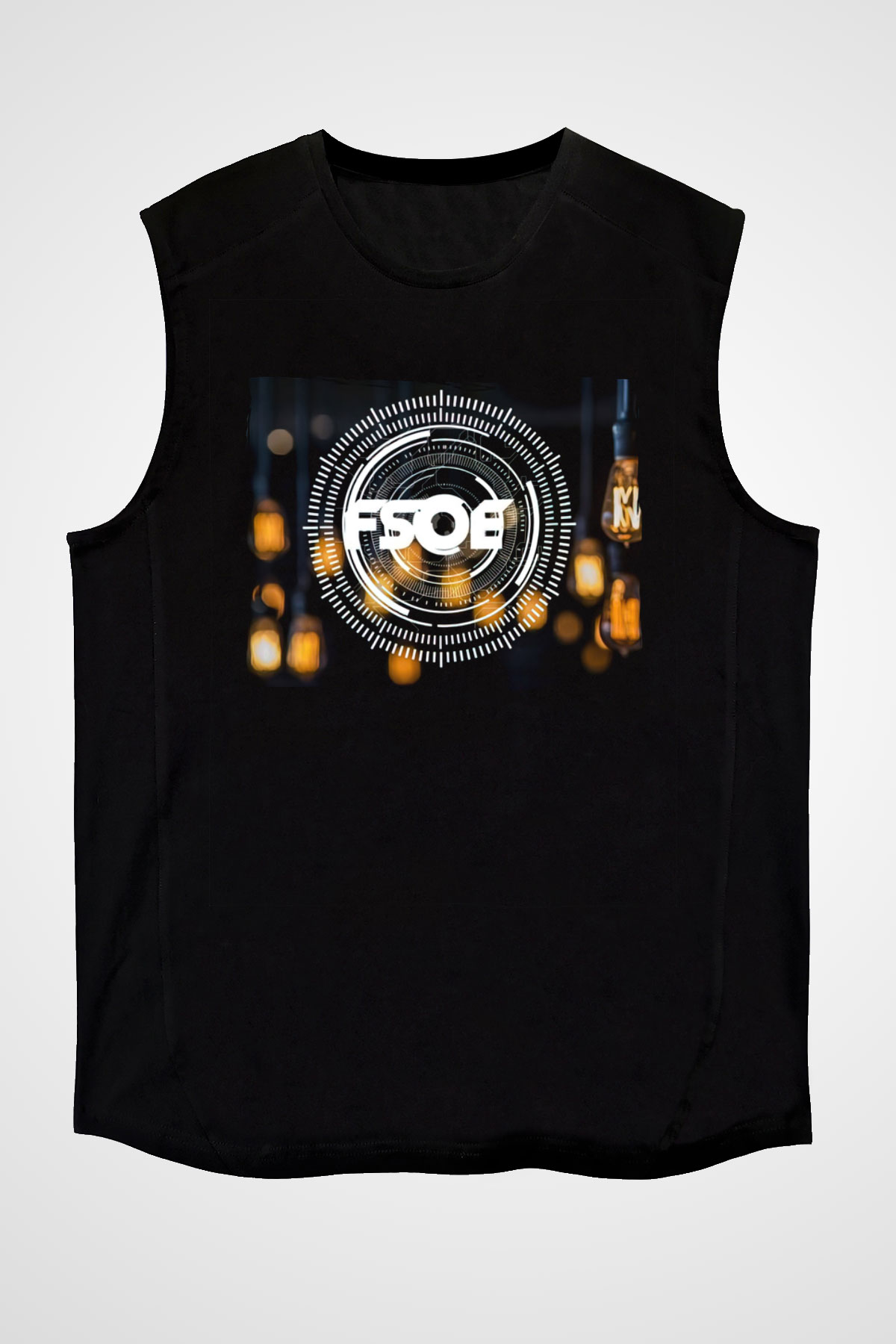 Aly & Fila Siyah Unisex Kolsuz Tişört
