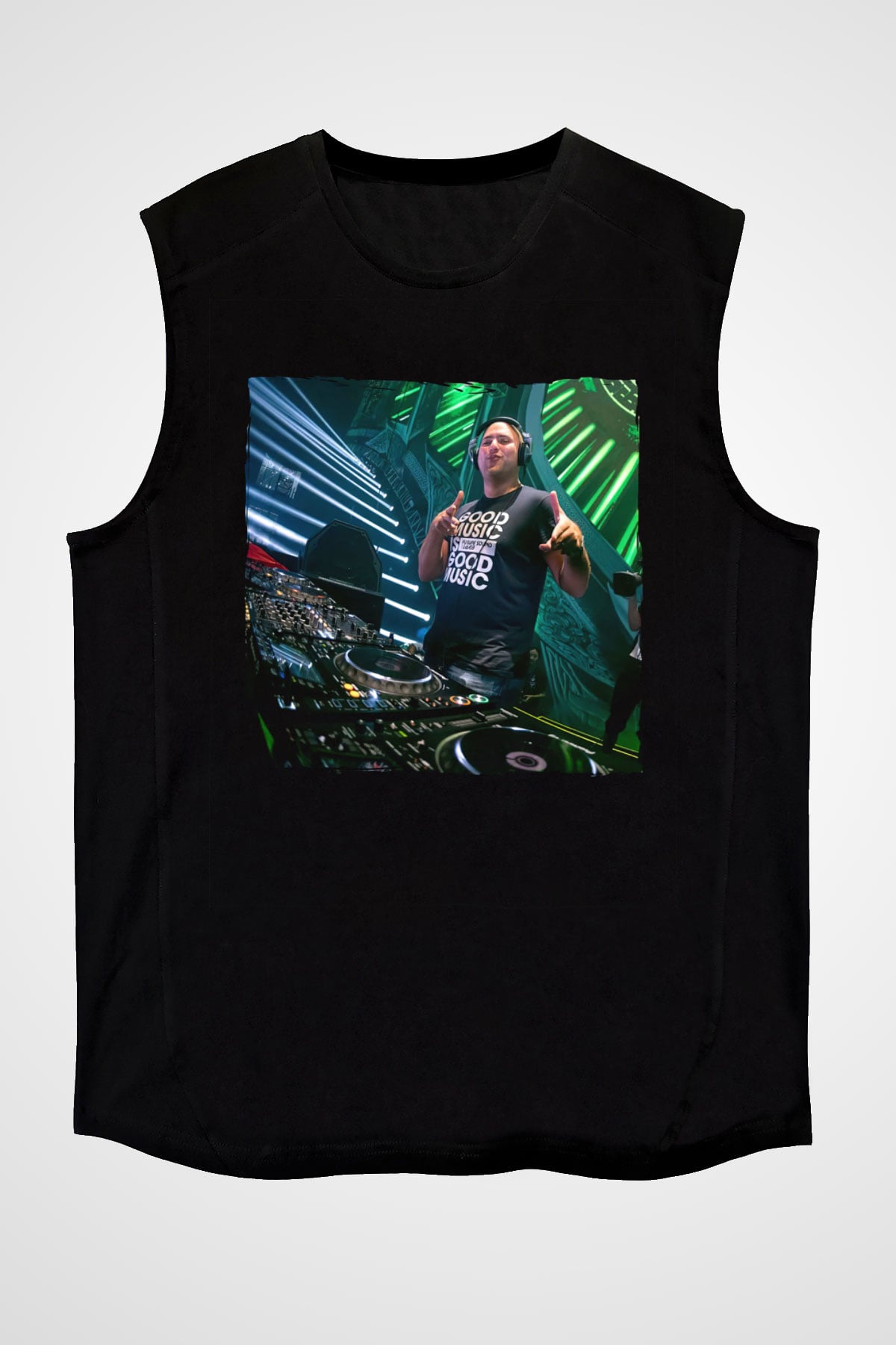 Aly & Fila Siyah Unisex Kolsuz Tişört