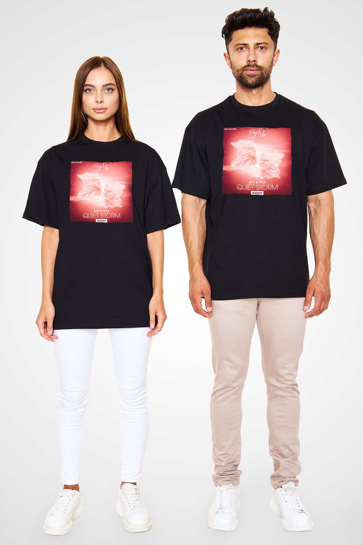 Aly & Fila Siyah Oversize Tişört Oversize T-shirt - TişörtFabrikası