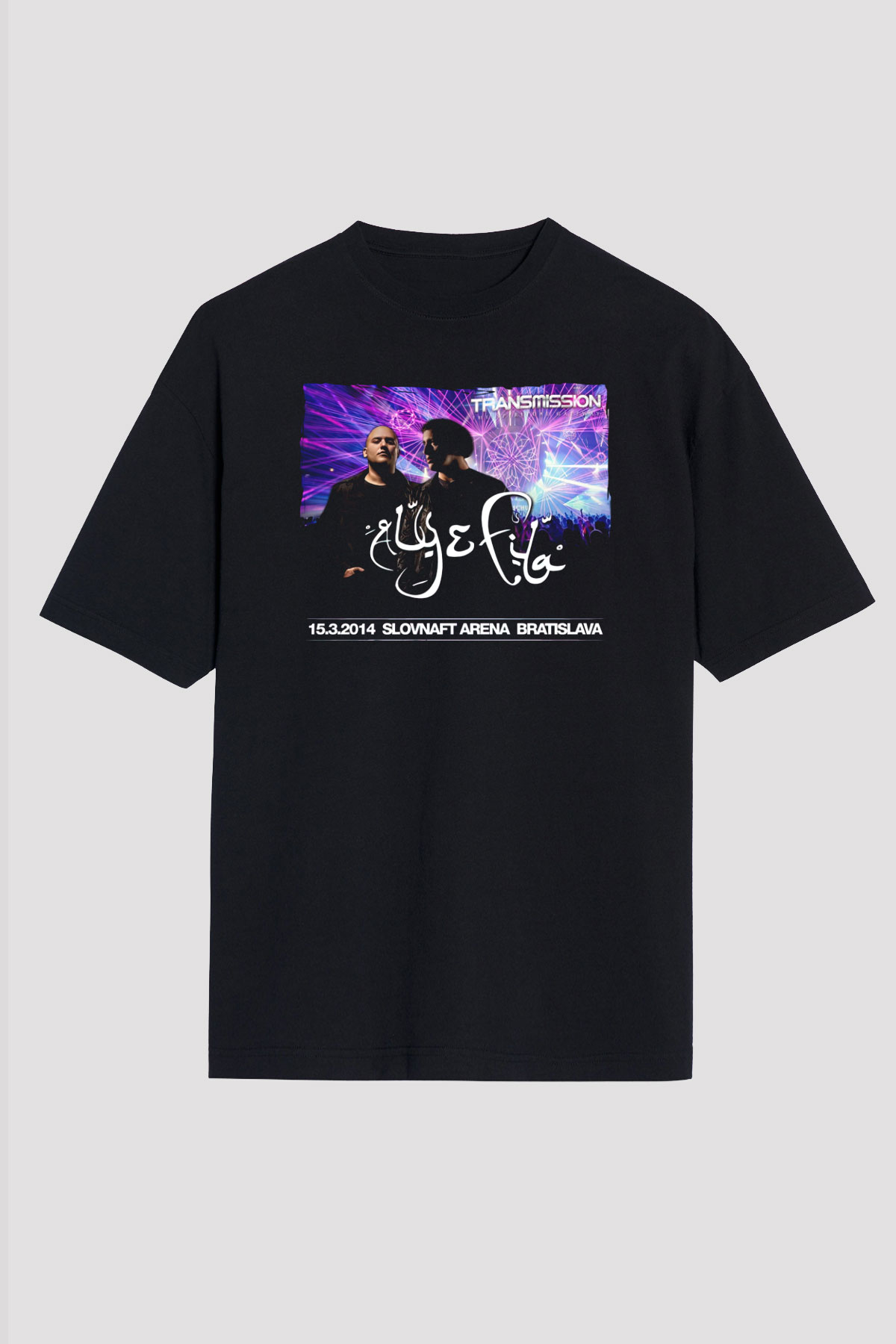 Aly & Fila Siyah Oversize Tişört Oversize T-shirt - TişörtFabrikası
