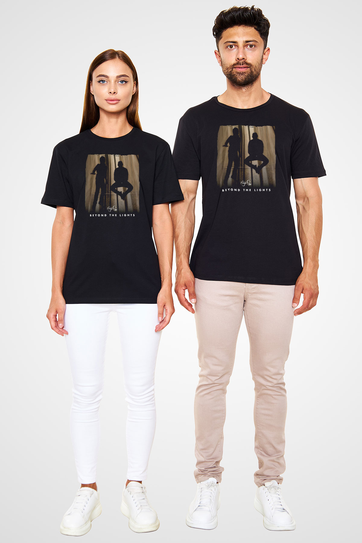 Aly & Fila Siyah Unisex Tişört T-Shirt - TişörtFabrikası